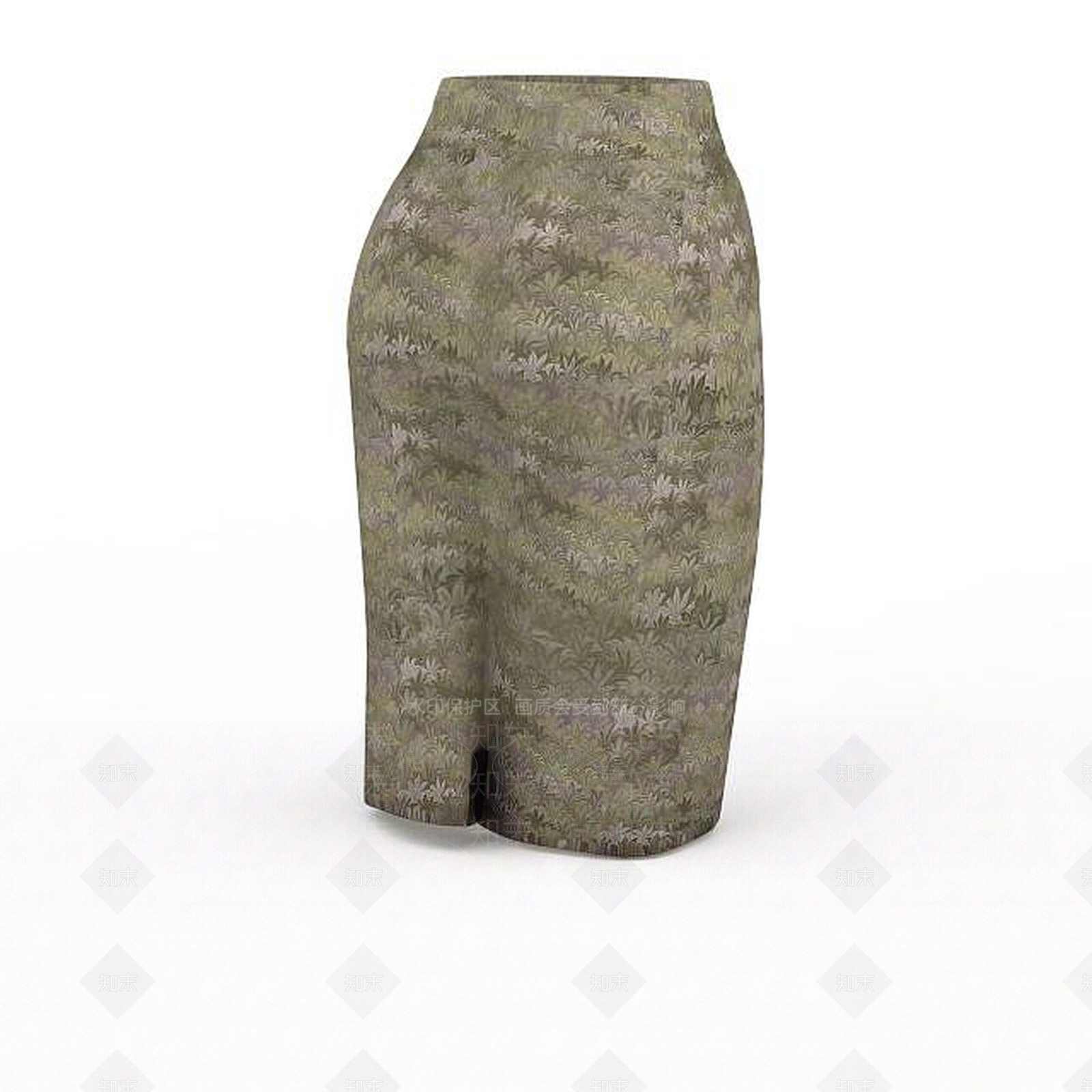 现代碎花一步裙3D模型下载【ID:1196057681】