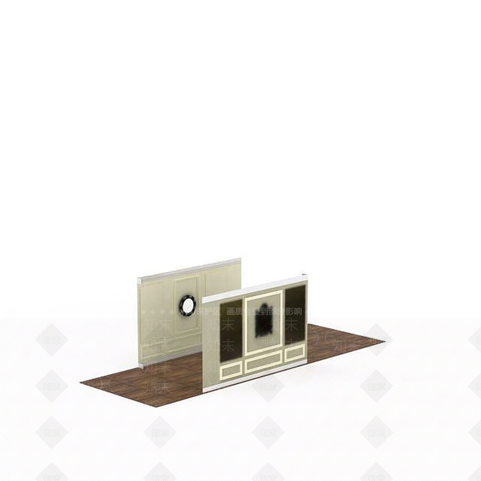 现代复古镜子3D模型下载【ID:1196058964】