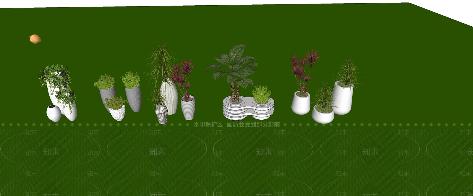 盆栽SU模型下载【ID:1196059983】