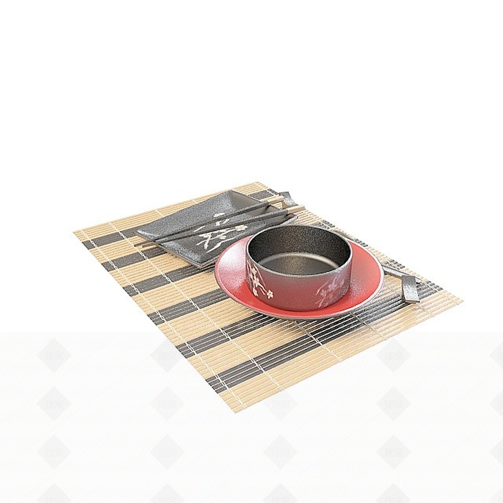 日式餐具3D模型下载【ID:1196060071】