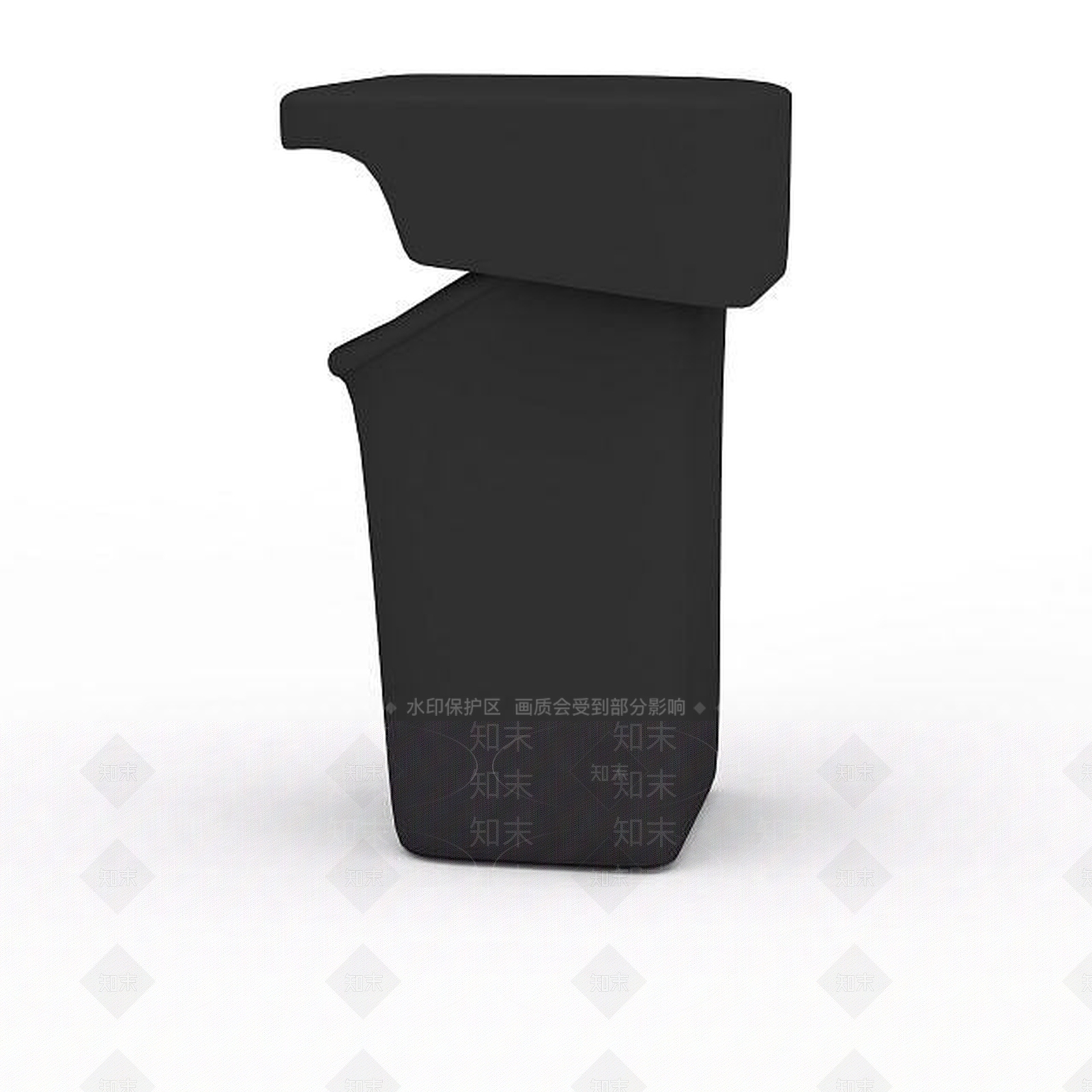 塑料垃圾桶3D模型下载【ID:1196060317】