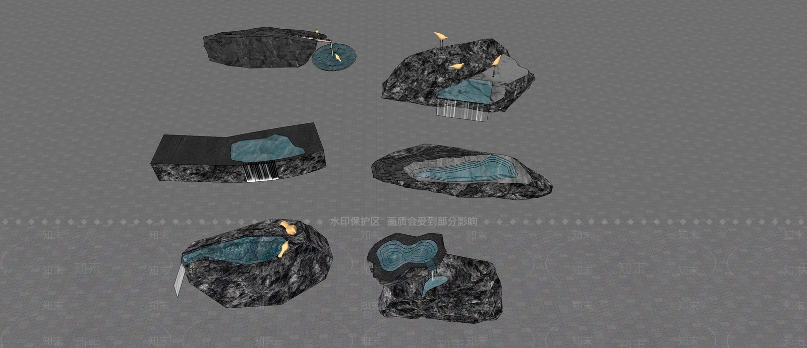 现代石头SU模型下载【ID:1196060854】