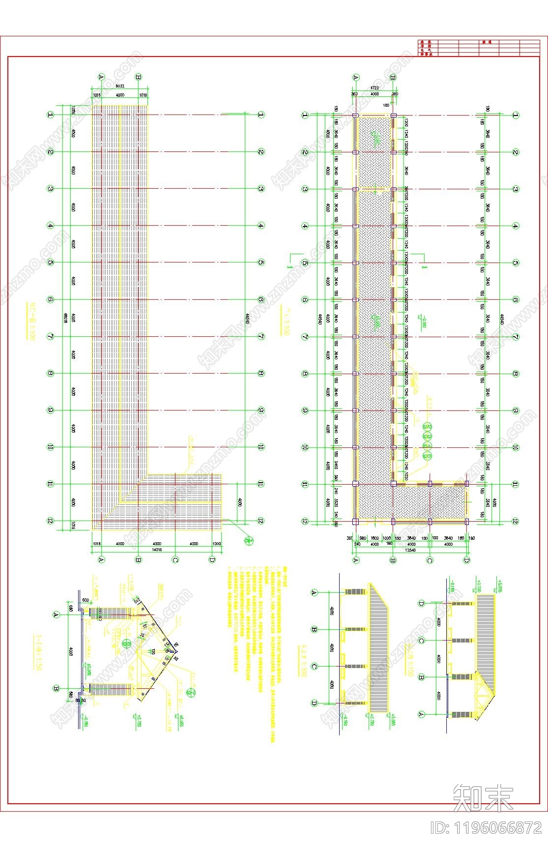 现代亭子cad施工图下载【ID:1196066872】