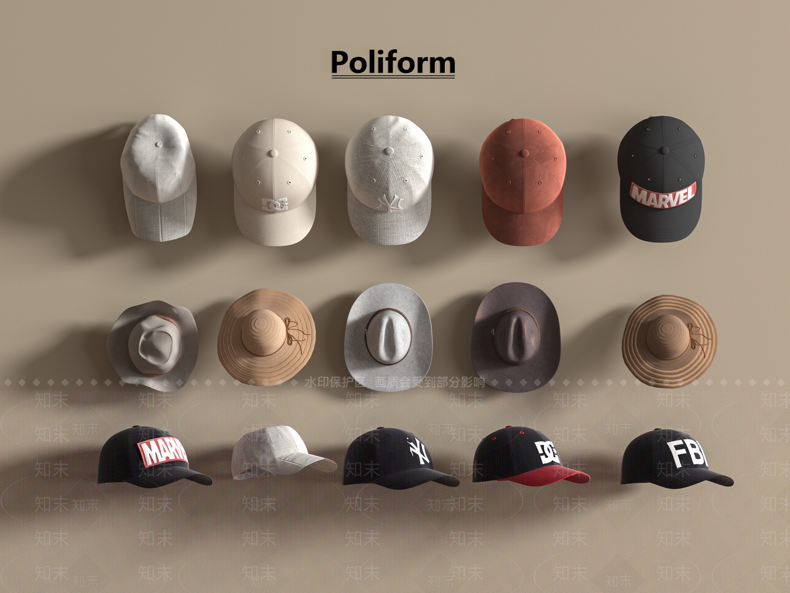 帽子3D模型下载【ID:1196072345】