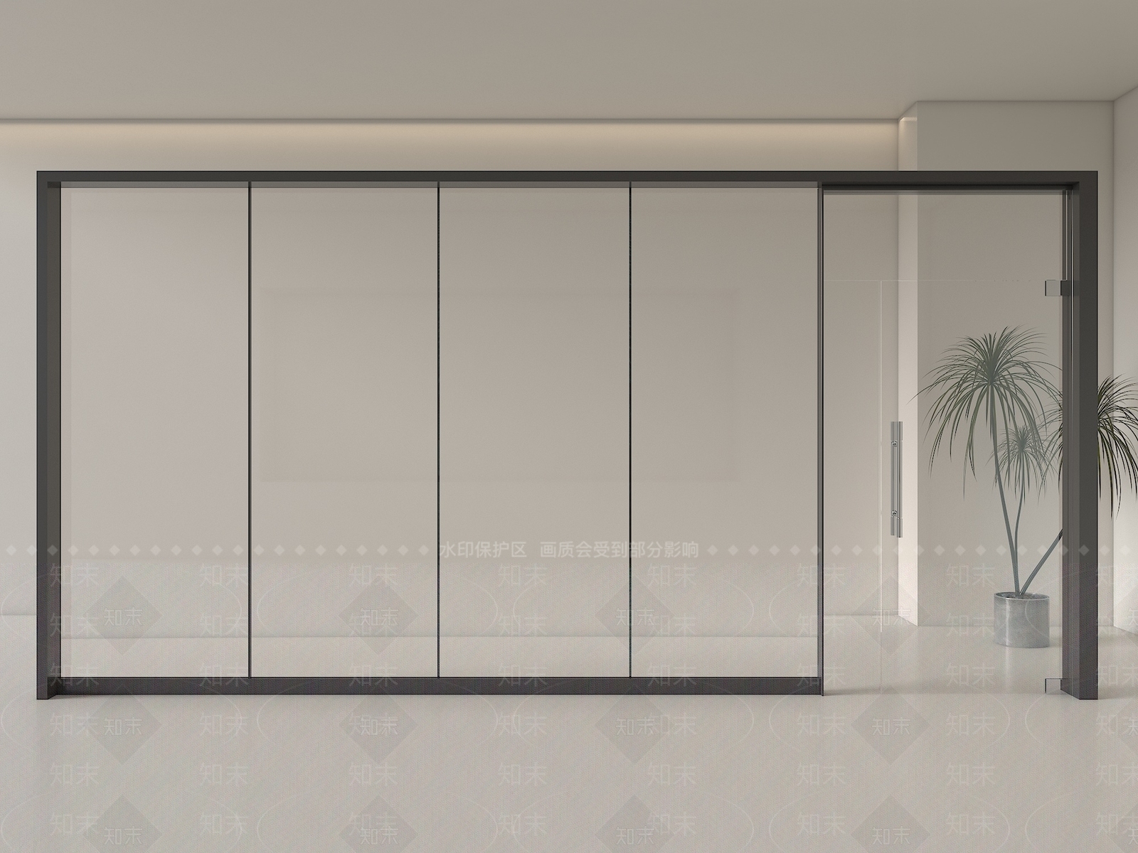 现代简约隔断SU模型下载【ID:1196074063】