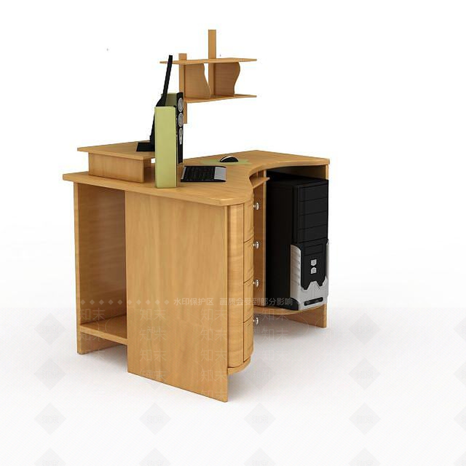 现代书桌3D模型下载【ID:1196074644】
