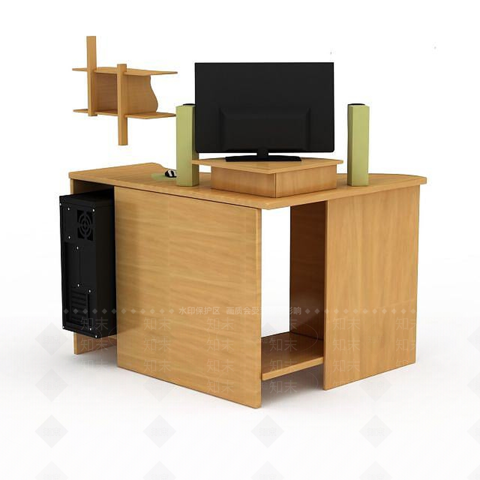 现代书桌3D模型下载【ID:1196074644】
