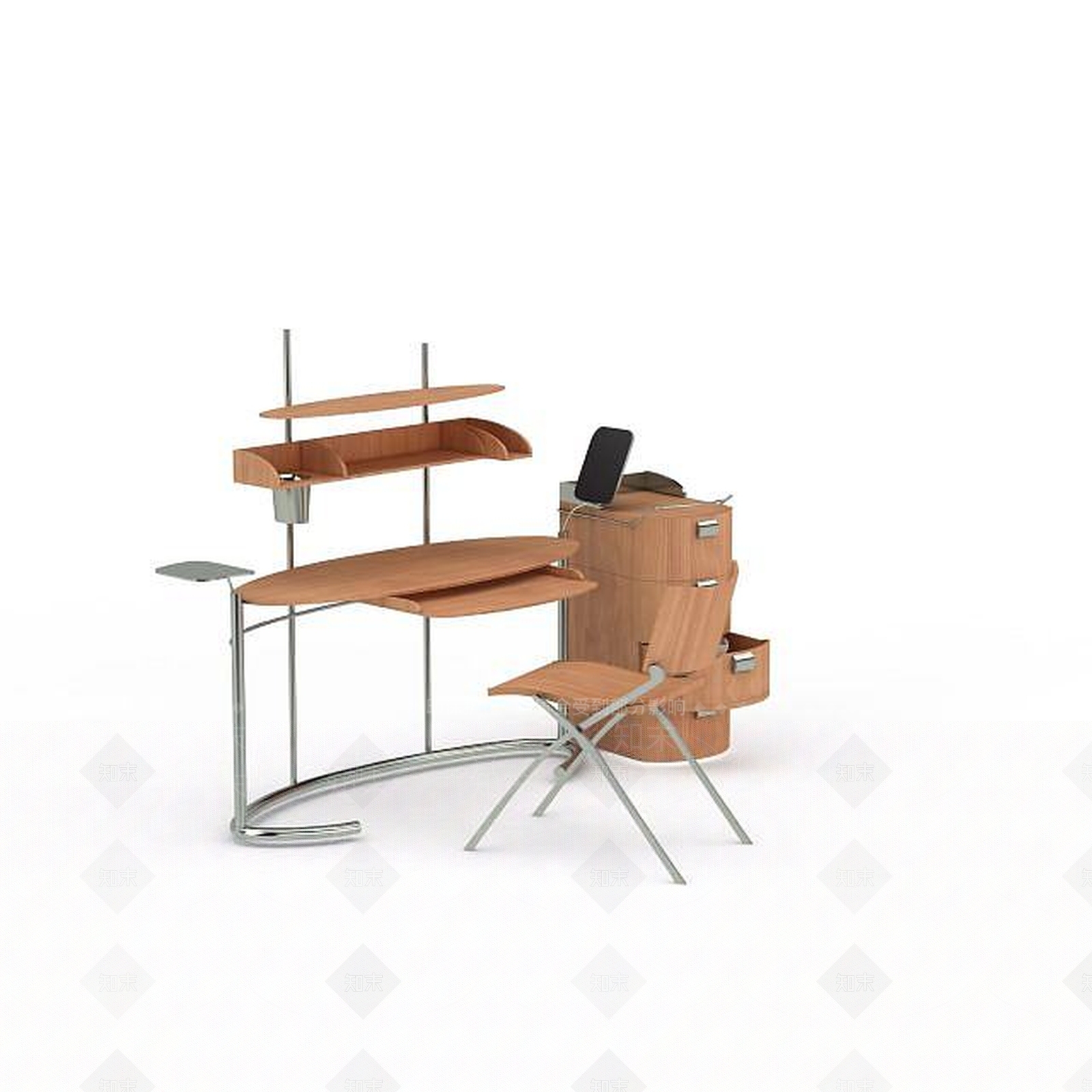 现代书桌3D模型下载【ID:1196074695】