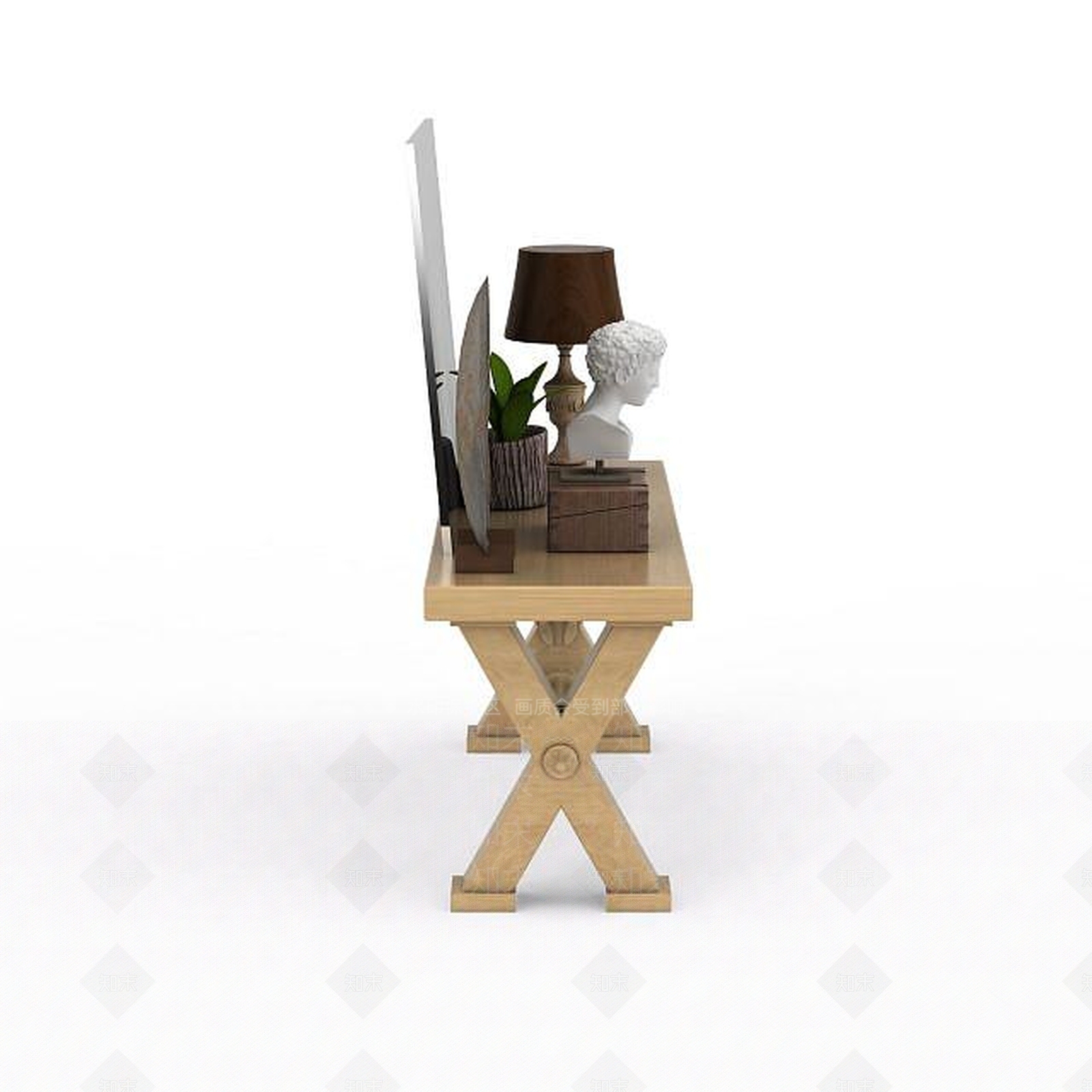 现代书桌3D模型下载【ID:1196075448】
