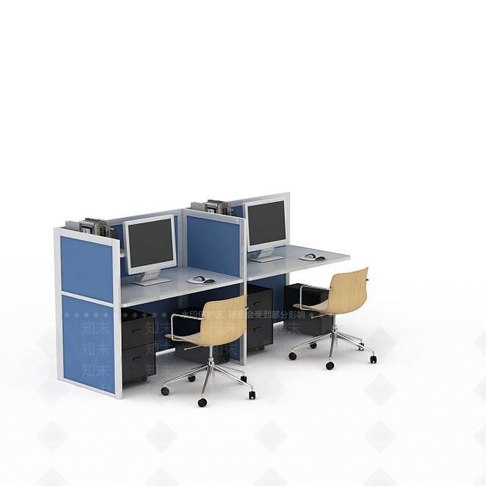 现代书桌3D模型下载【ID:1196075674】