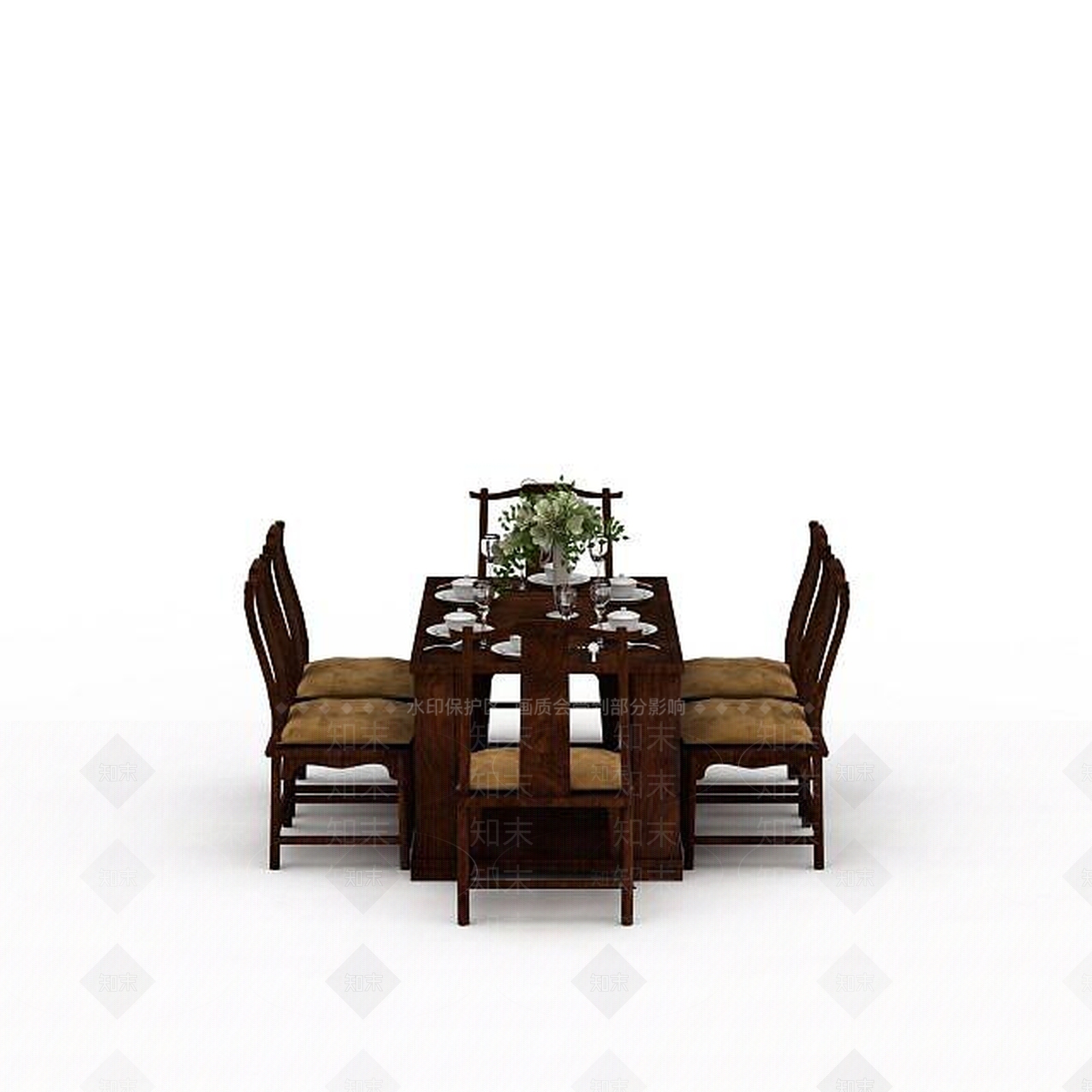 现代书桌椅3D模型下载【ID:1196075860】