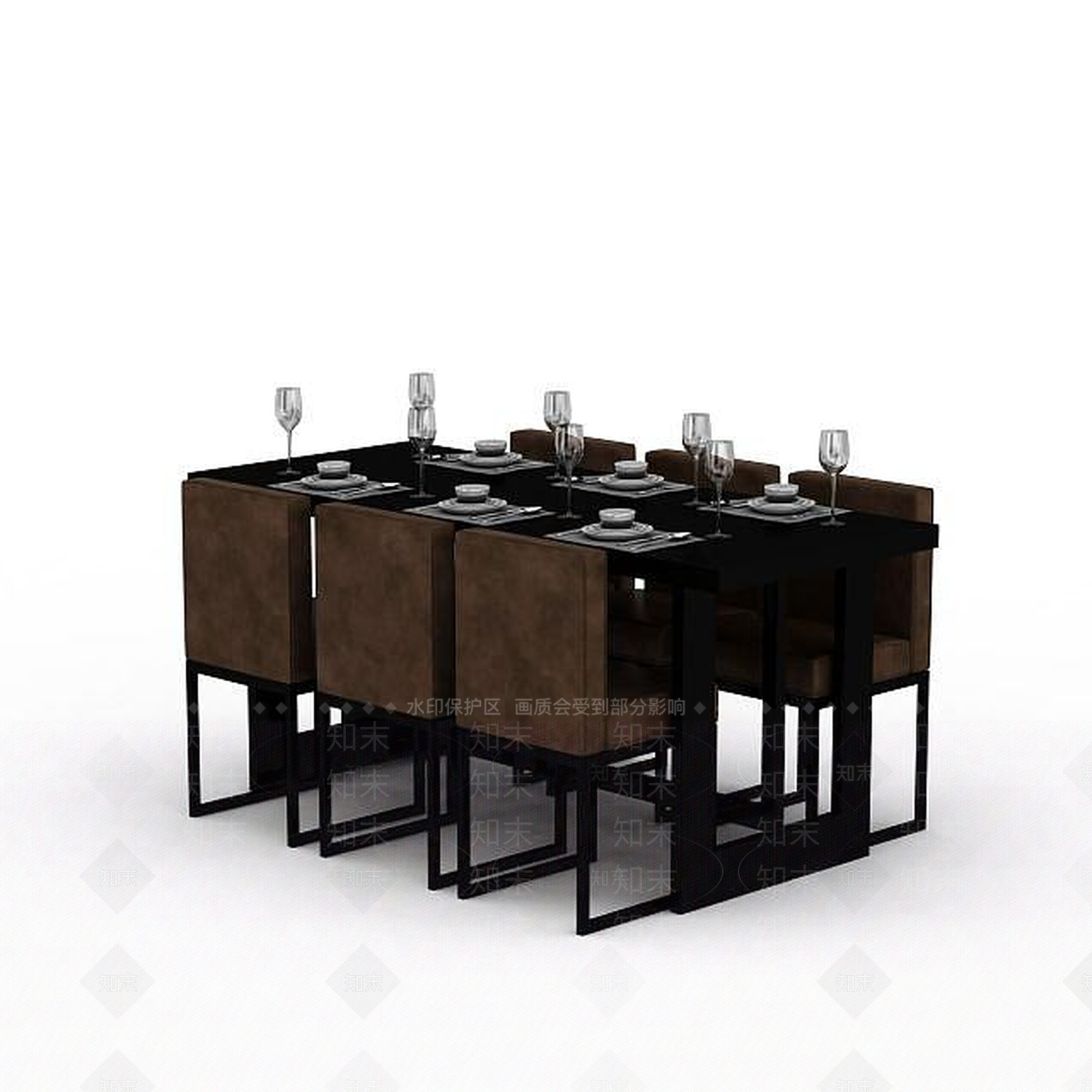 现代书桌椅3D模型下载【ID:1196075814】