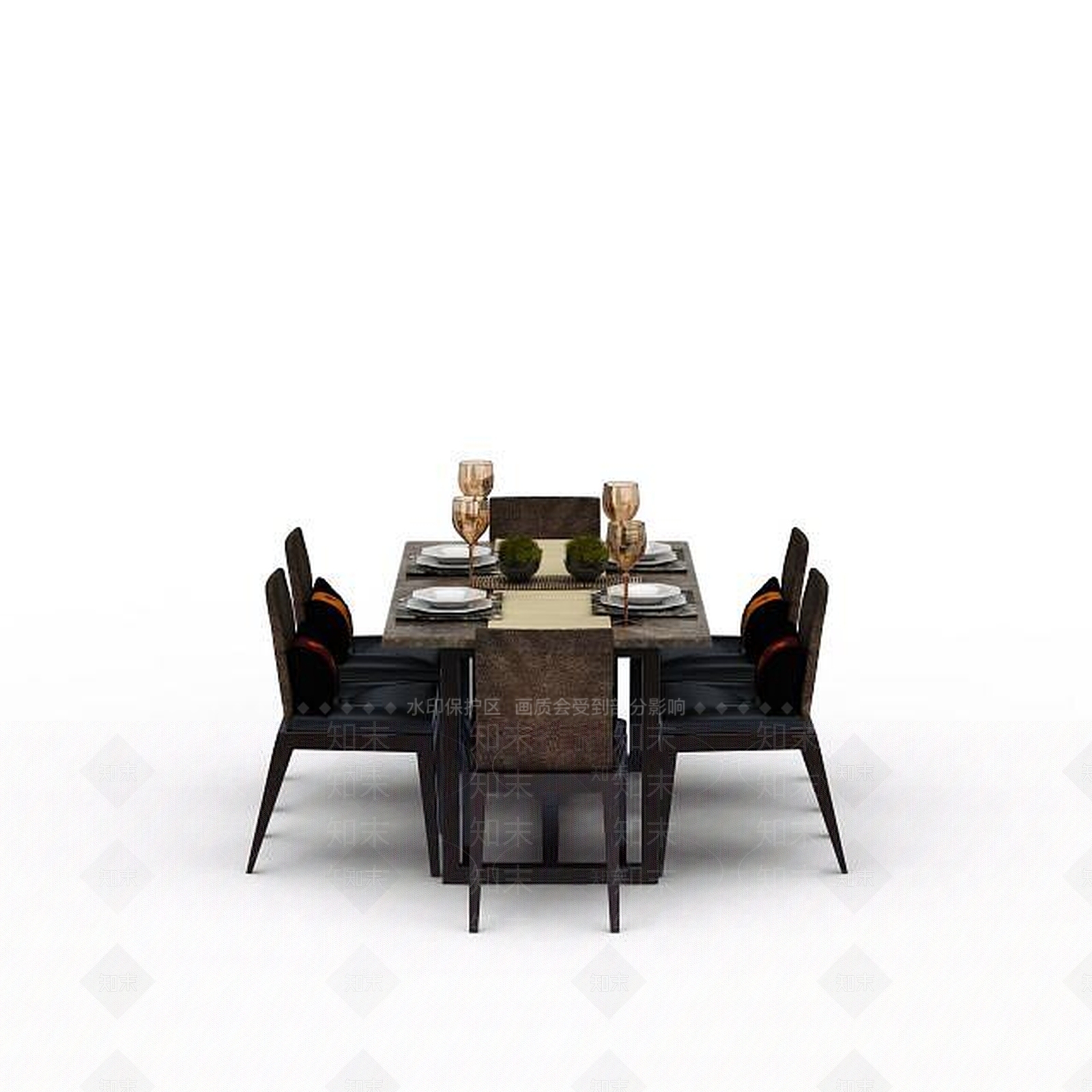 现代书桌椅3D模型下载【ID:1196075888】