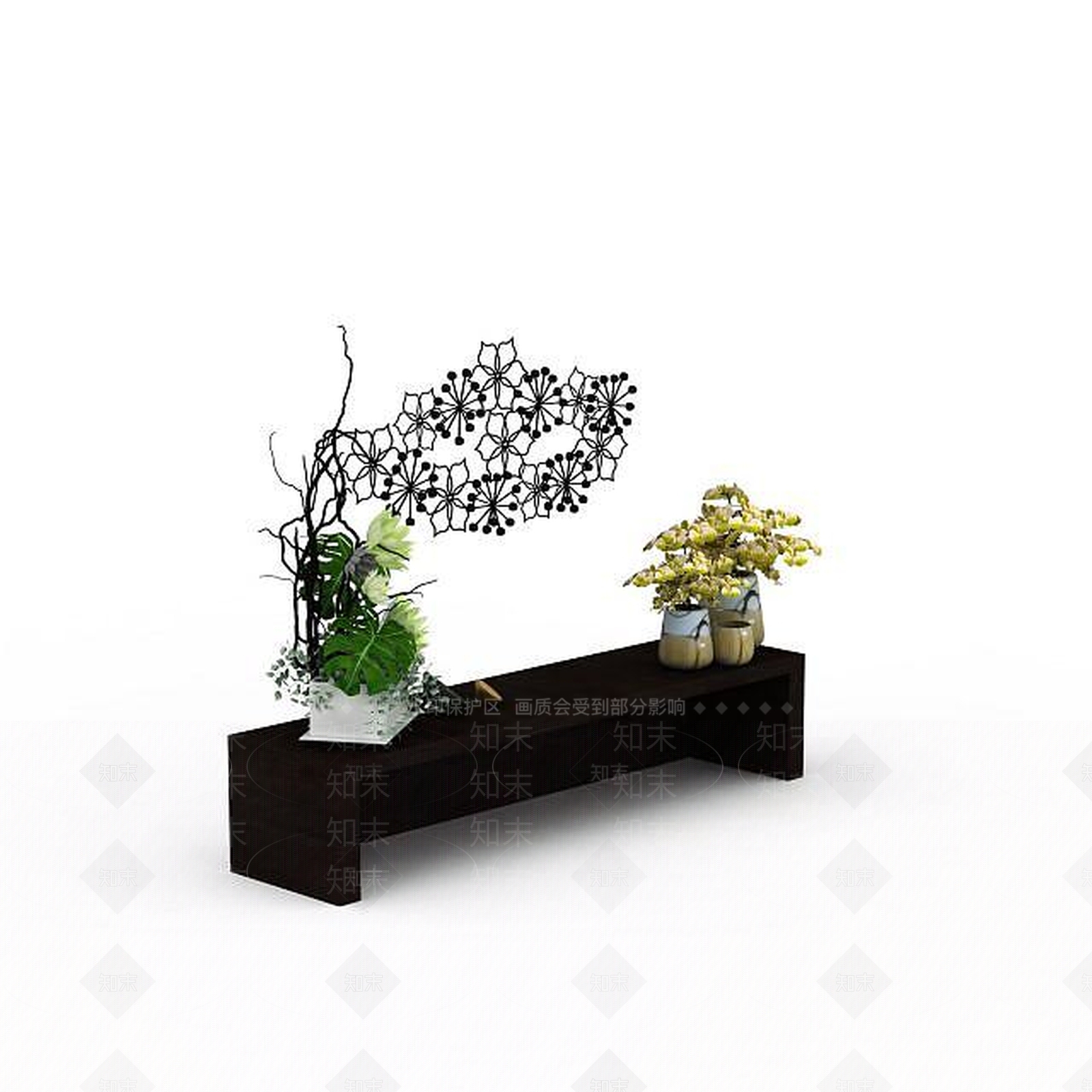 现代摆件组合3D模型下载【ID:1196078492】
