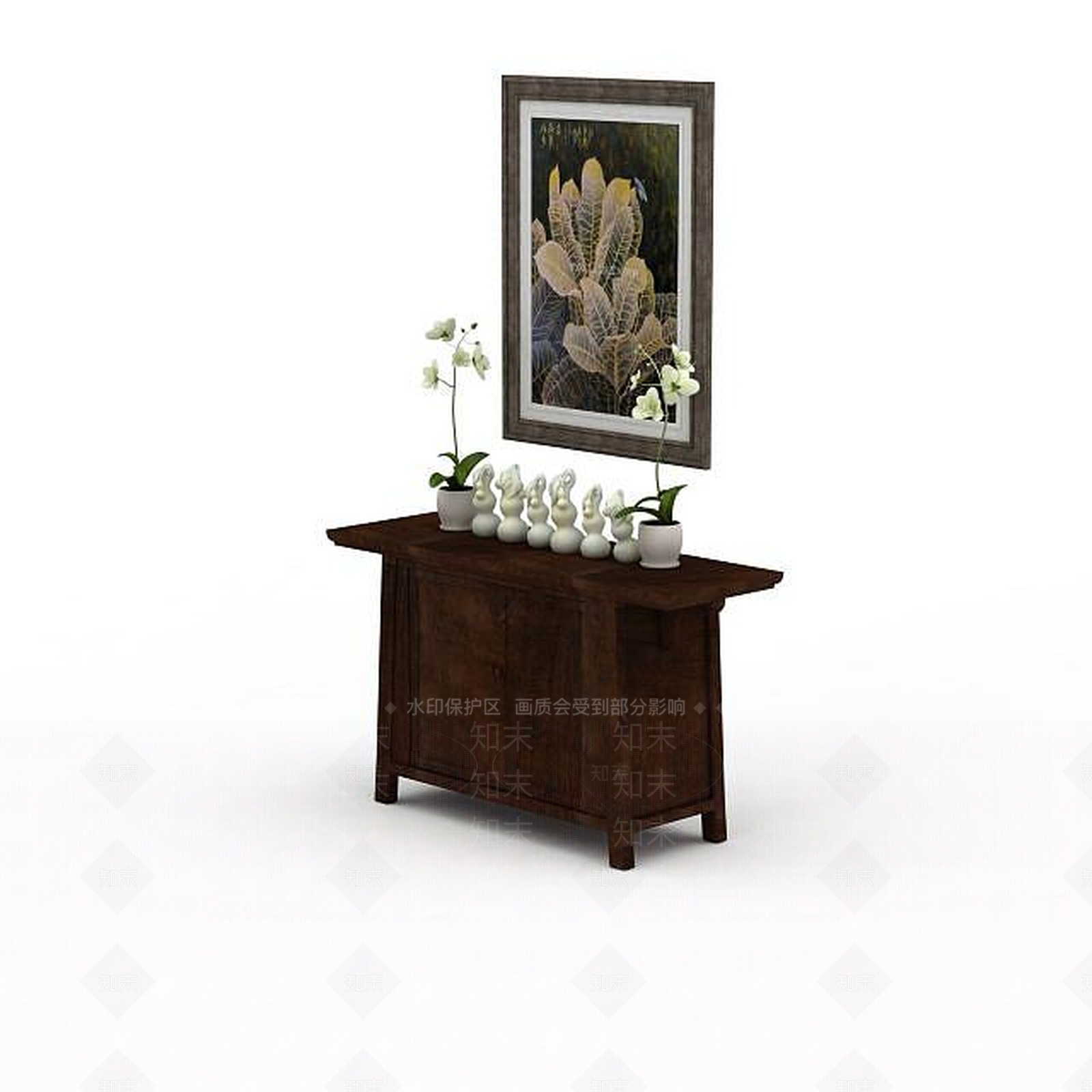 现代摆件组合3D模型下载【ID:1196078730】