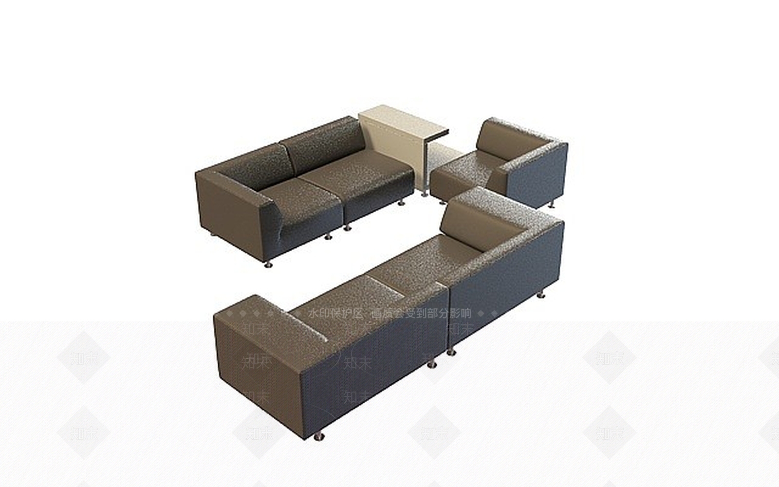 现代沙发组合3D模型下载【ID:1199940037】