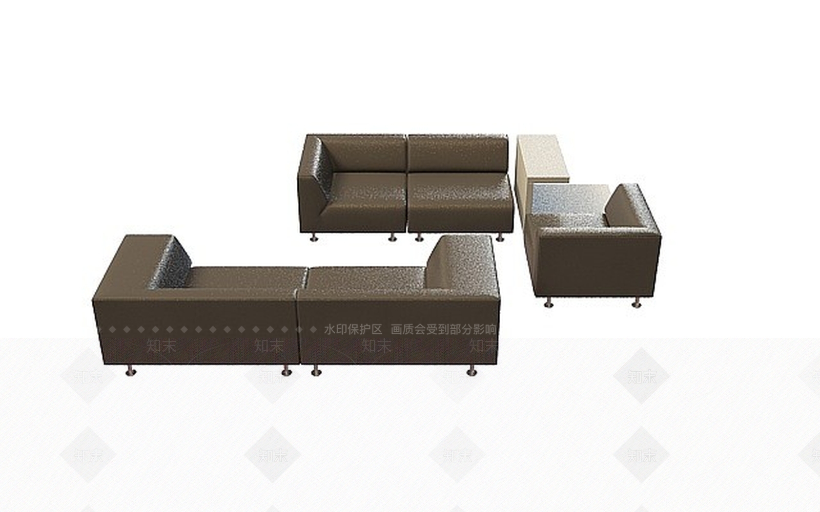 现代沙发组合3D模型下载【ID:1199940037】