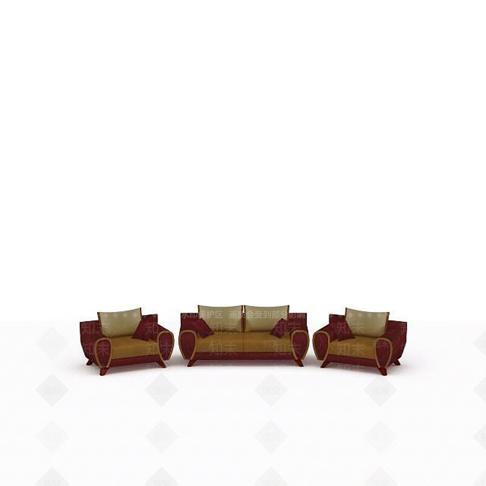 现代双人沙发3D模型下载【ID:1196082405】