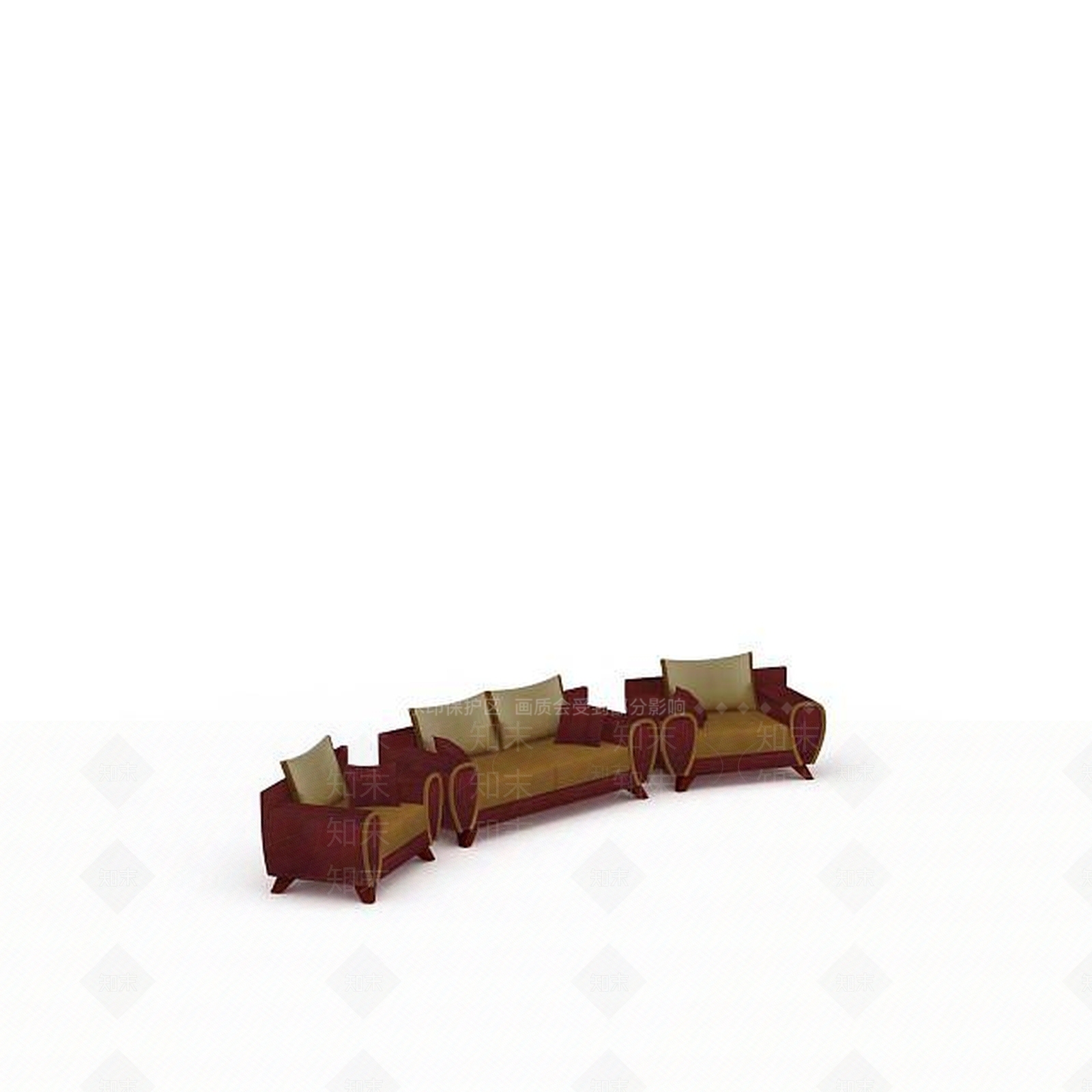 现代双人沙发3D模型下载【ID:1196082405】