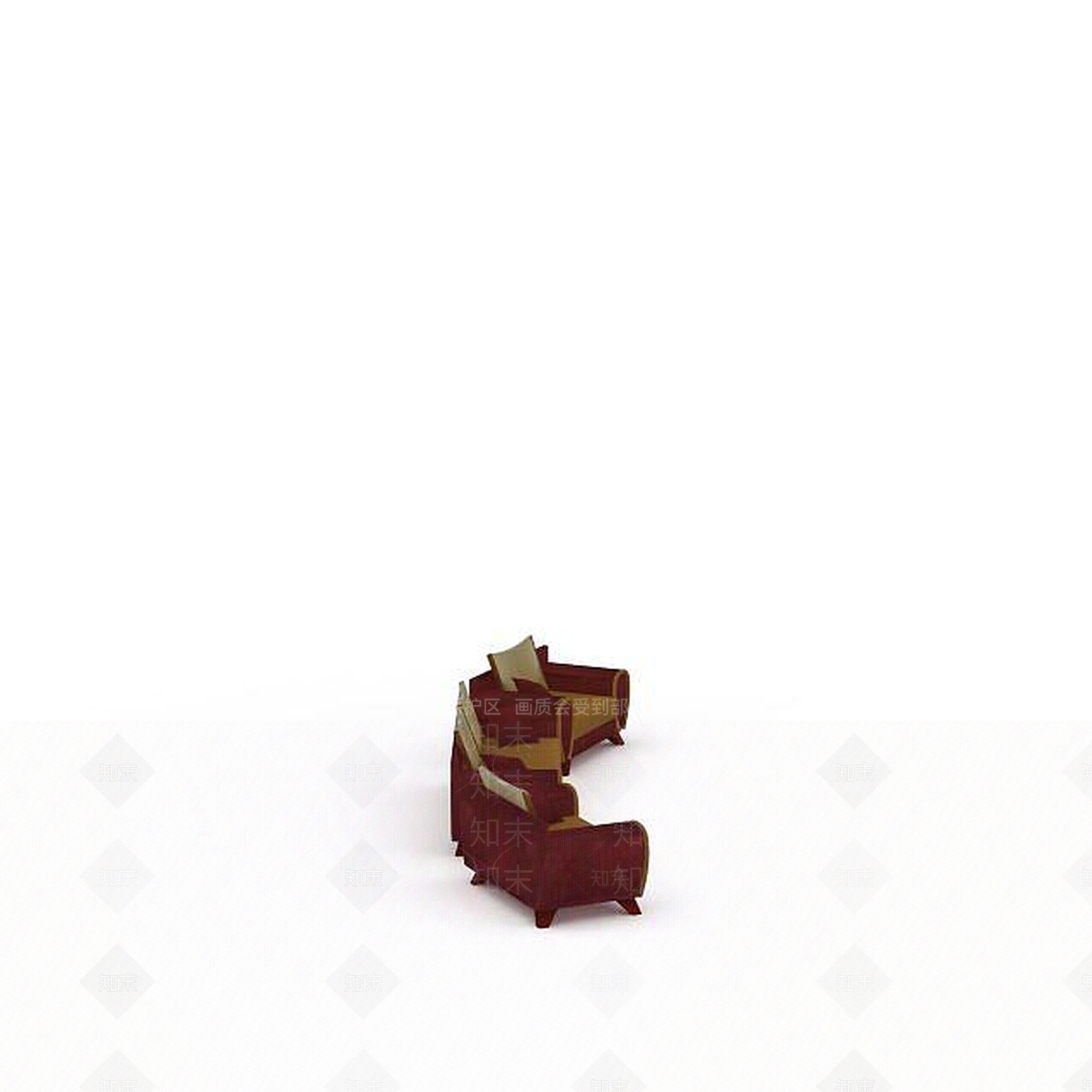 现代双人沙发3D模型下载【ID:1196082405】