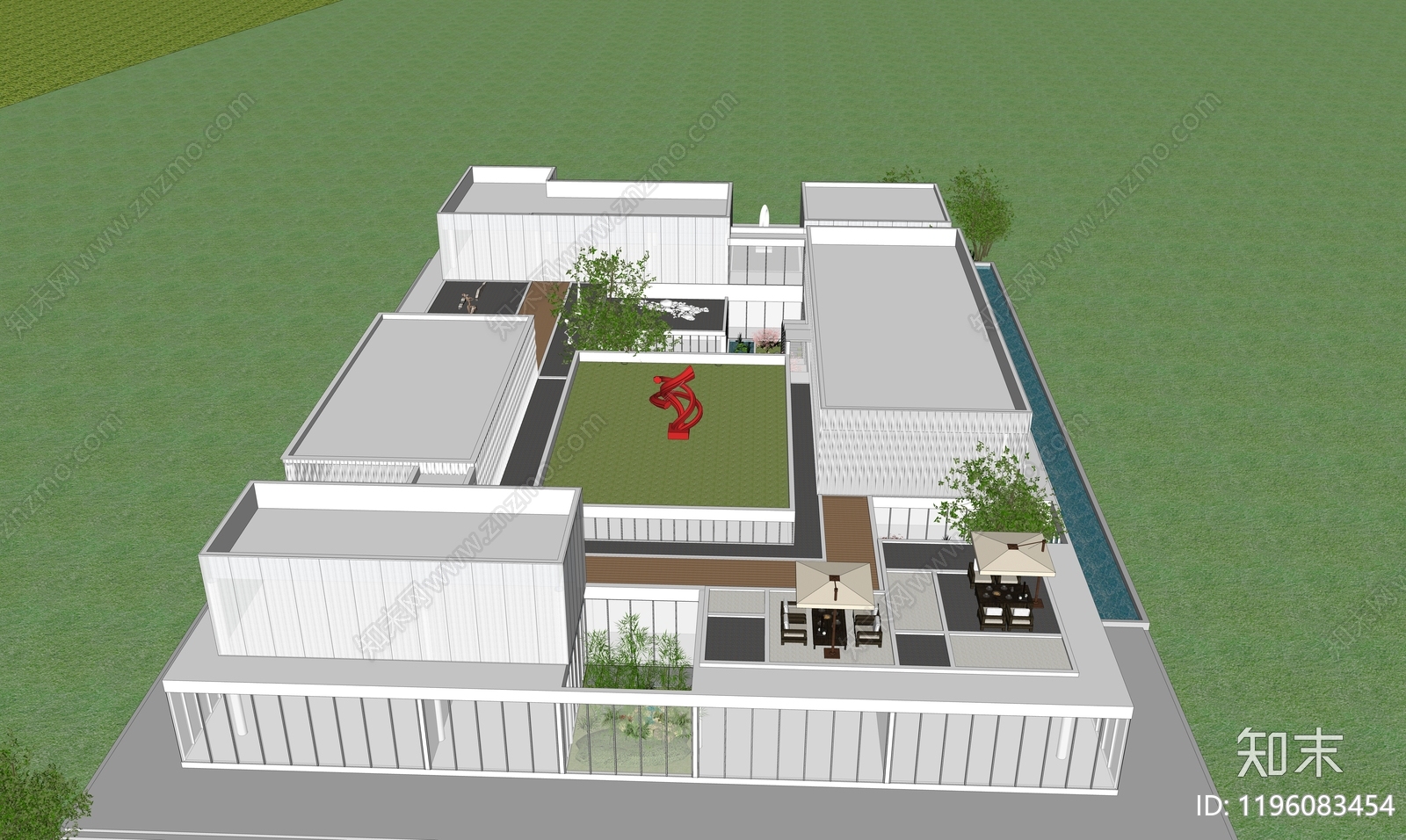 现代博物馆建筑施工图下载【ID:1196083454】