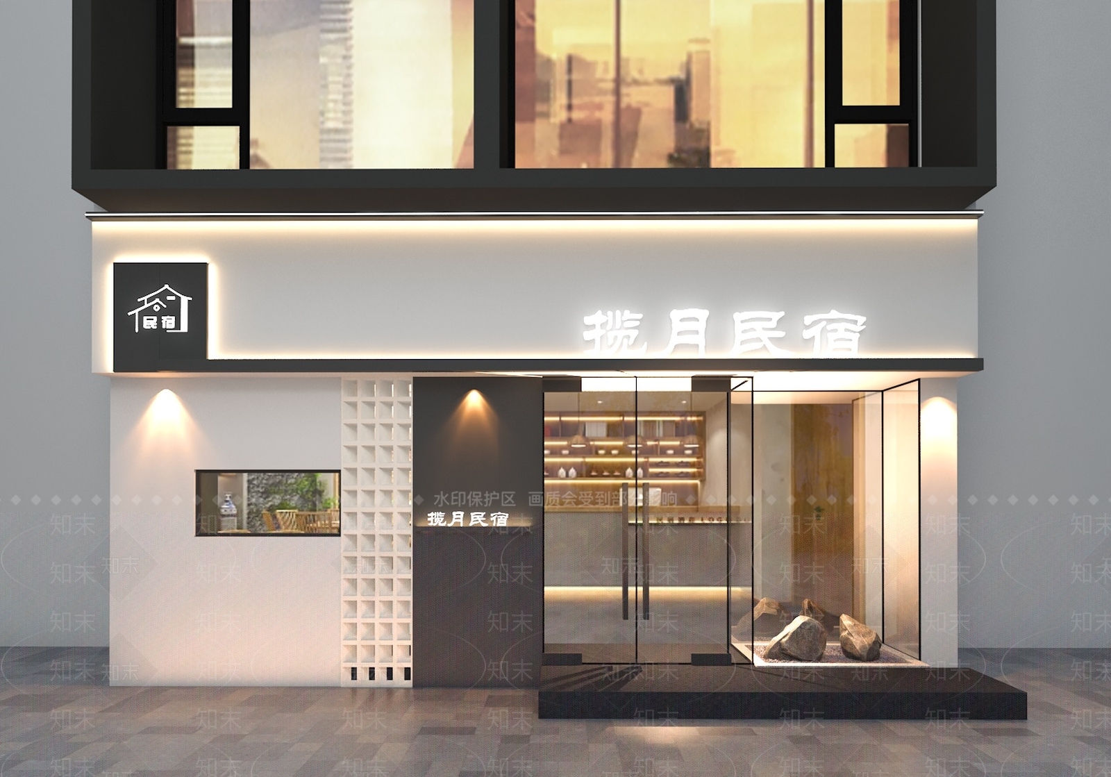 现代门头3D模型下载【ID:1196089600】