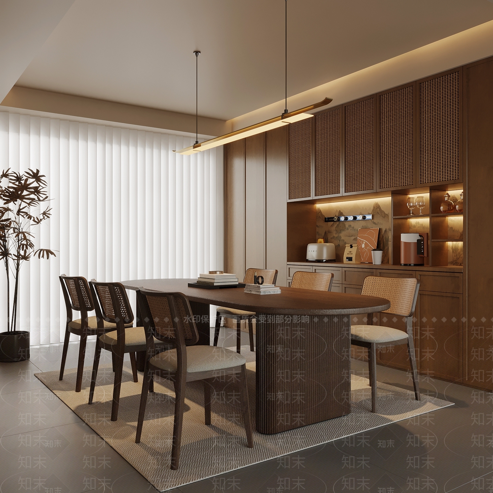 家居餐厅SU模型精品下载_SketchUp模型_知末网