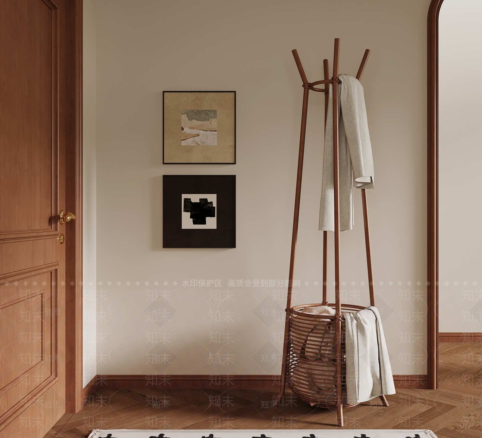 现代中古衣架3D模型下载【ID:1196093252】