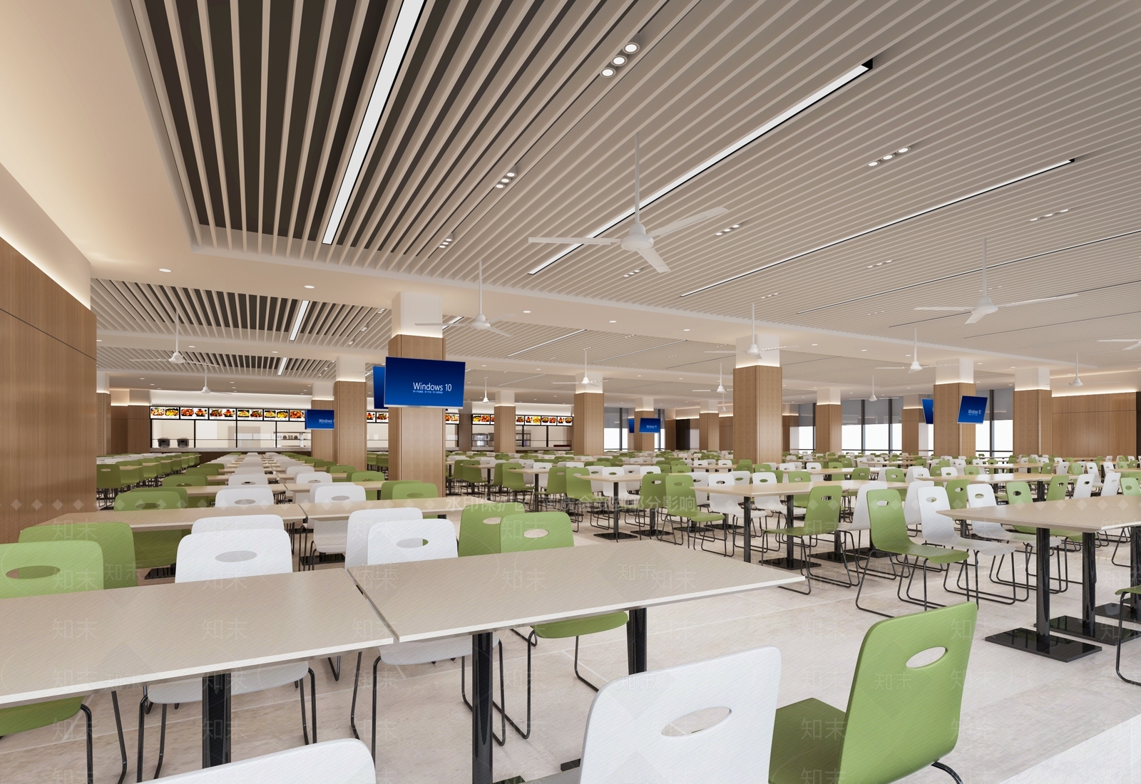 现代食堂3D模型下载【ID:1196104564】