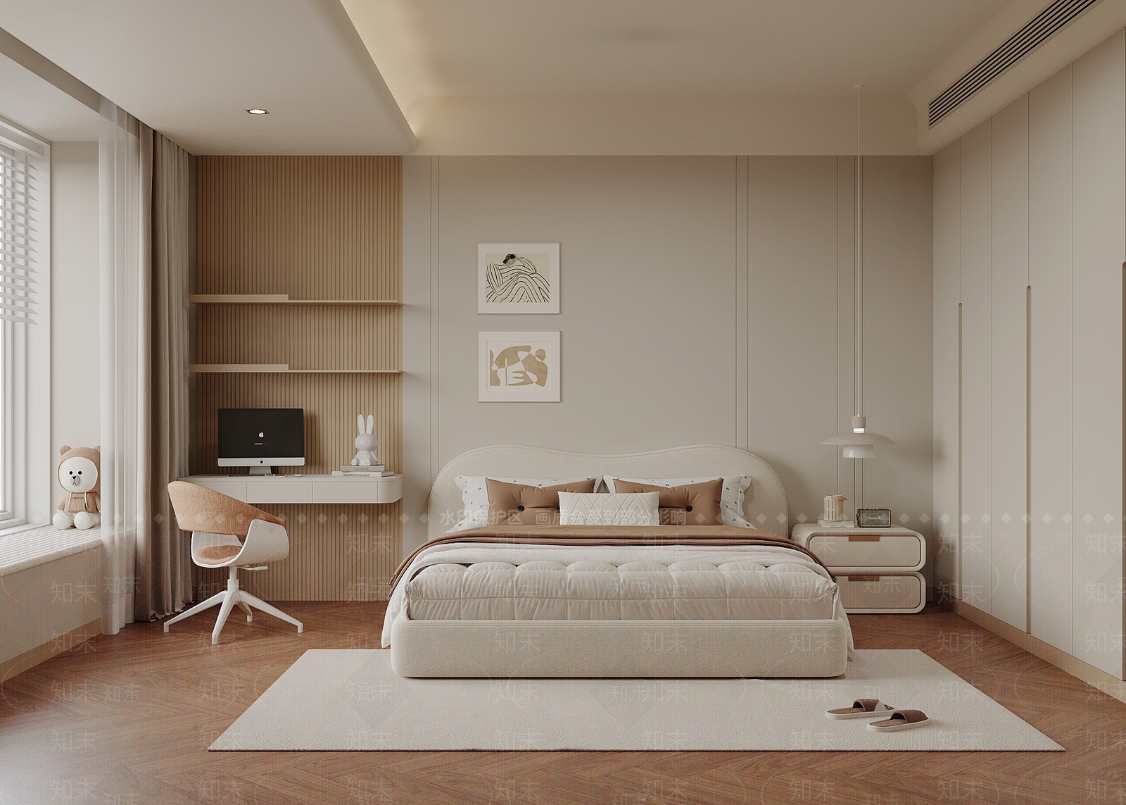 软包双人床双人床3D模型下载【ID:1227348044】