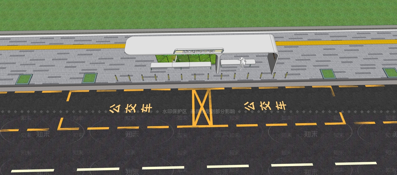 现代工业牌坊牌楼SU模型下载【ID:1196102278】