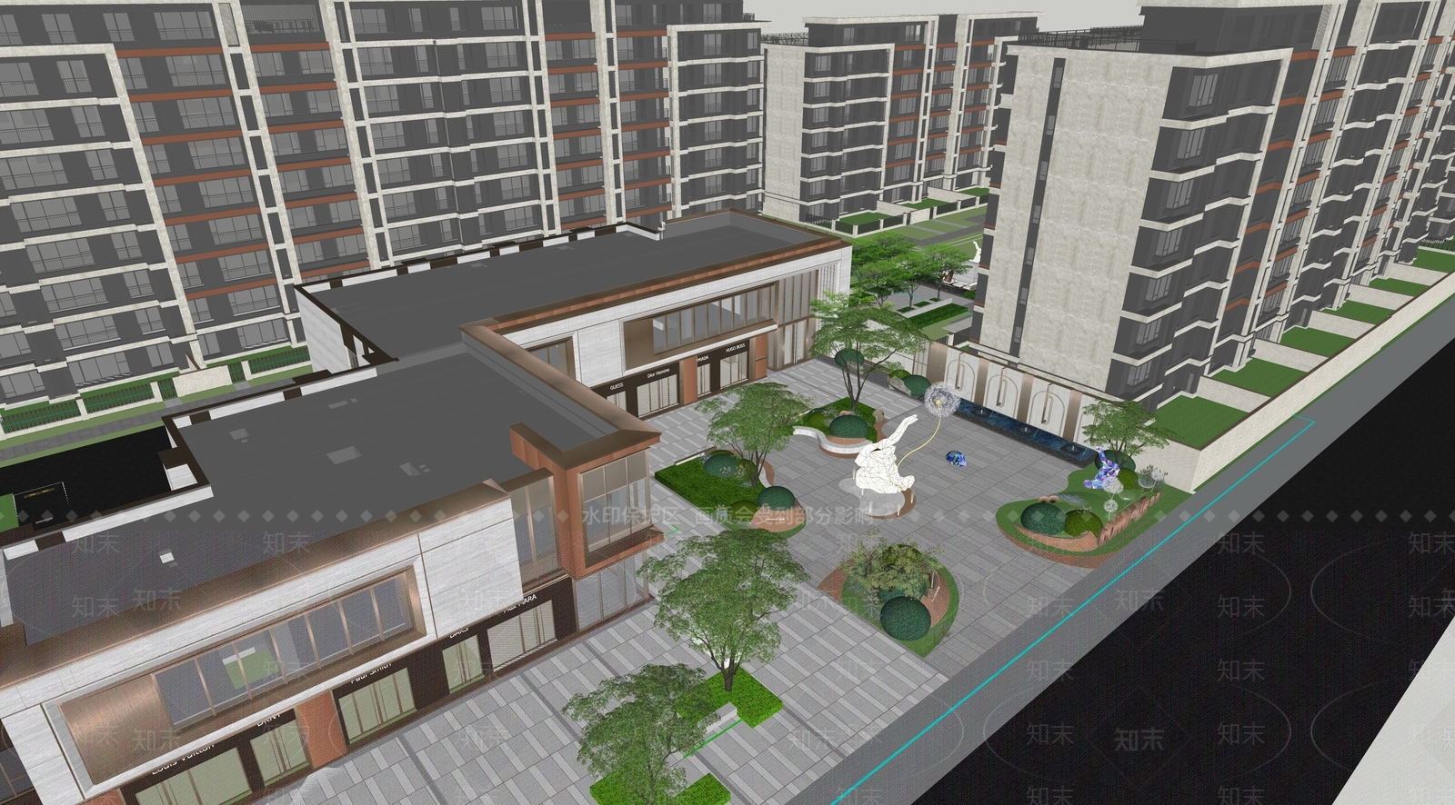 现代工业多层住宅SU模型下载【ID:1196107999】