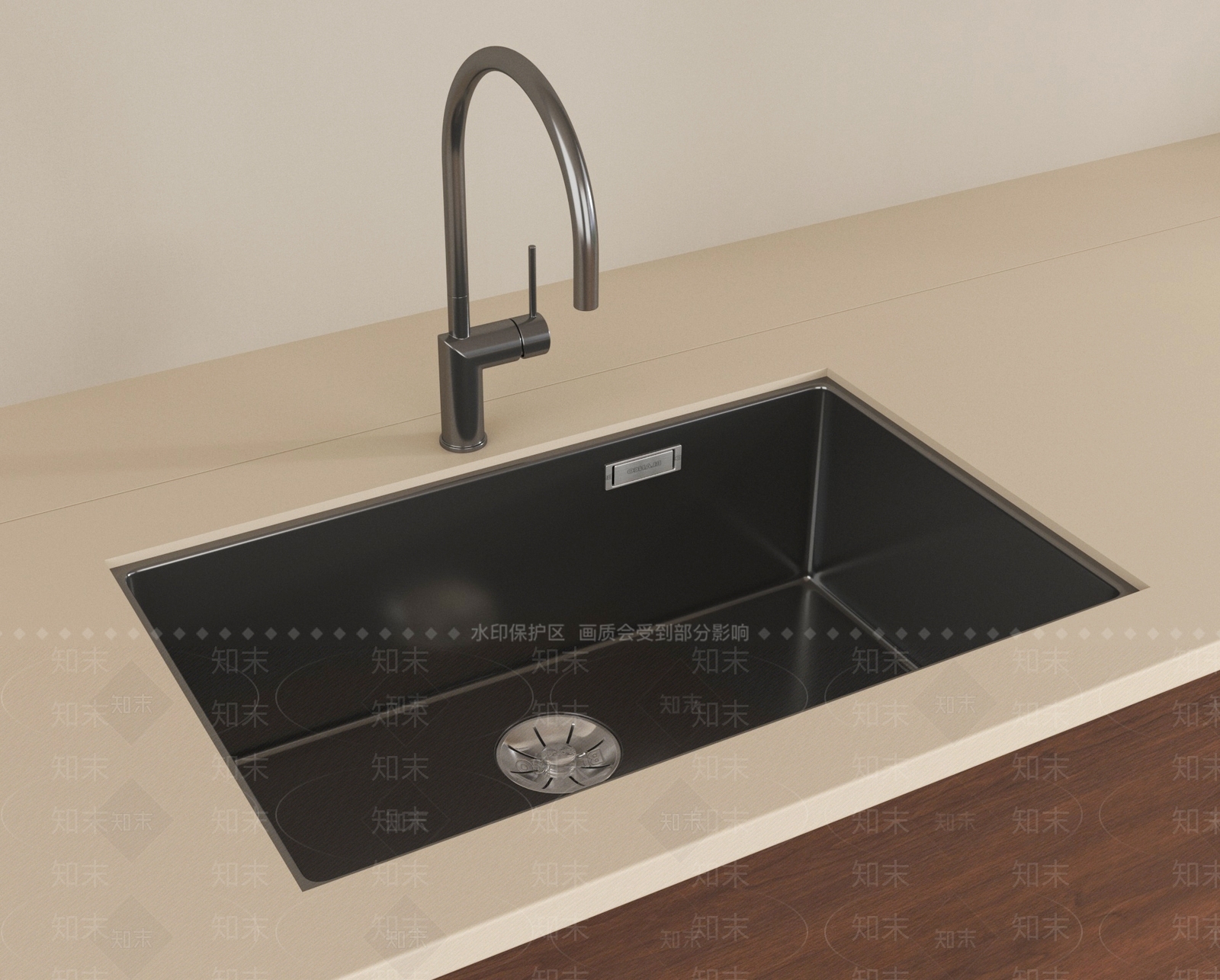 现代水槽SU模型下载【ID:1196109339】