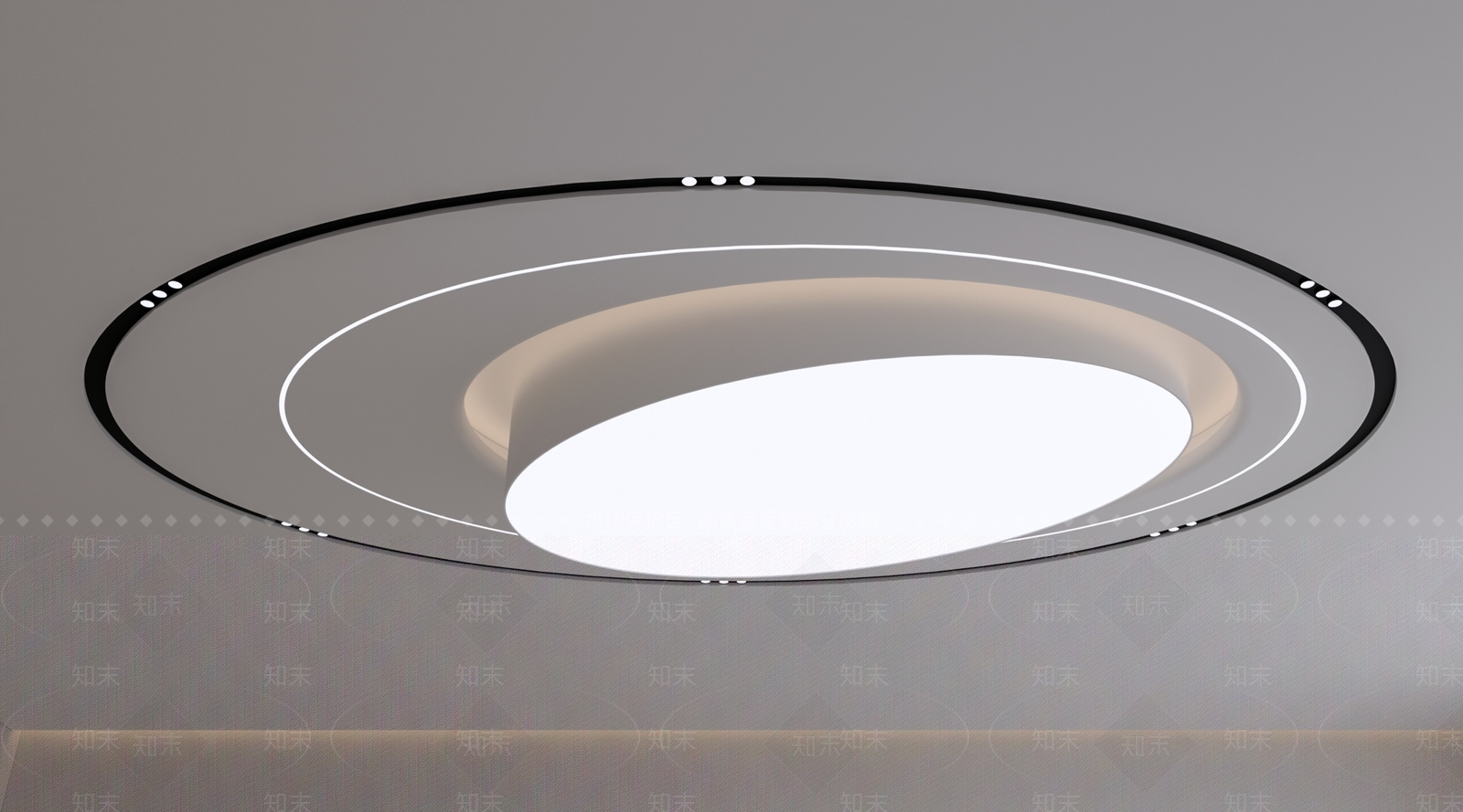 现代吊顶SU模型下载【ID:1196111570】