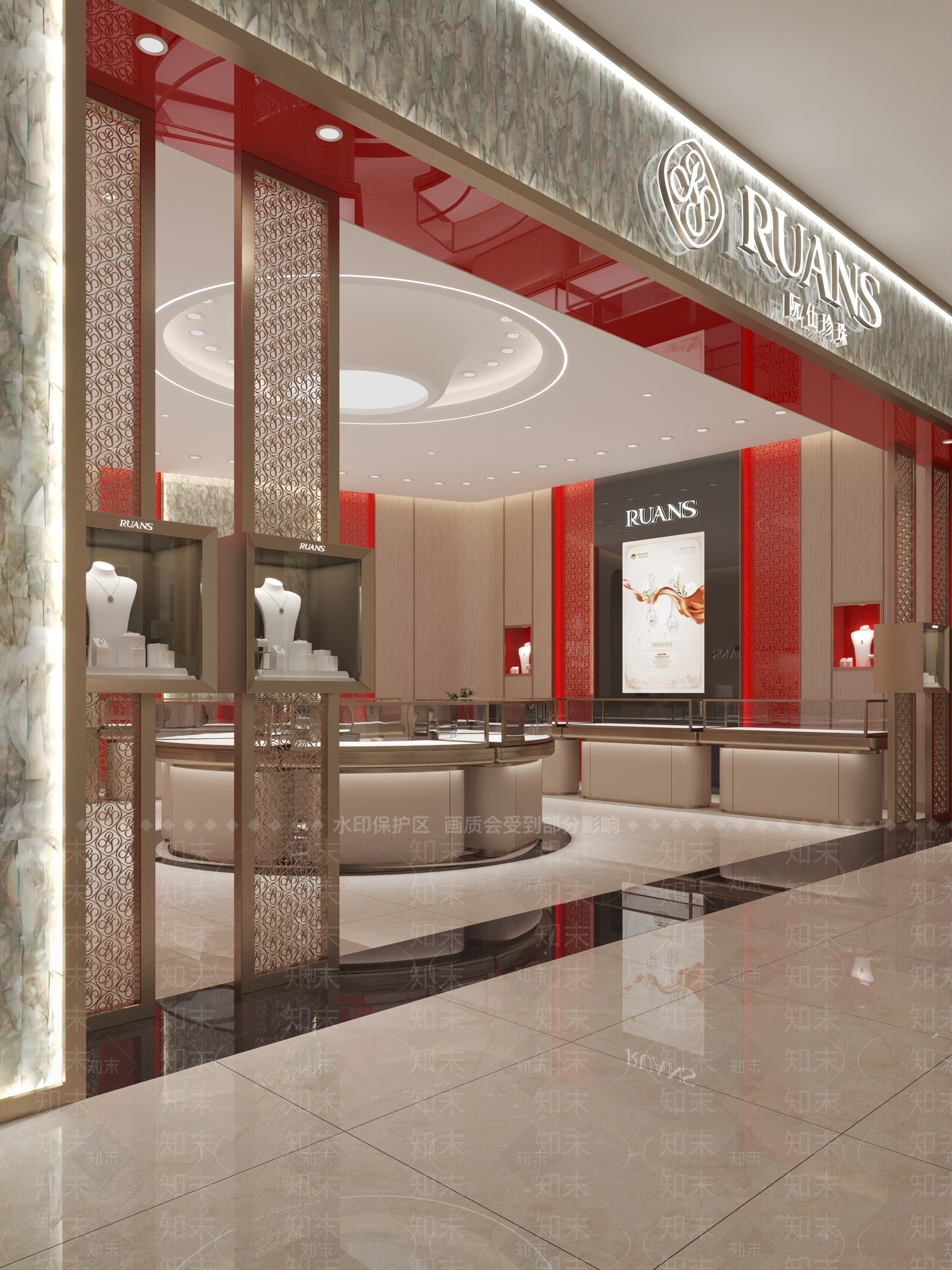 现代轻奢珠宝店3D模型下载【ID:1196118850】