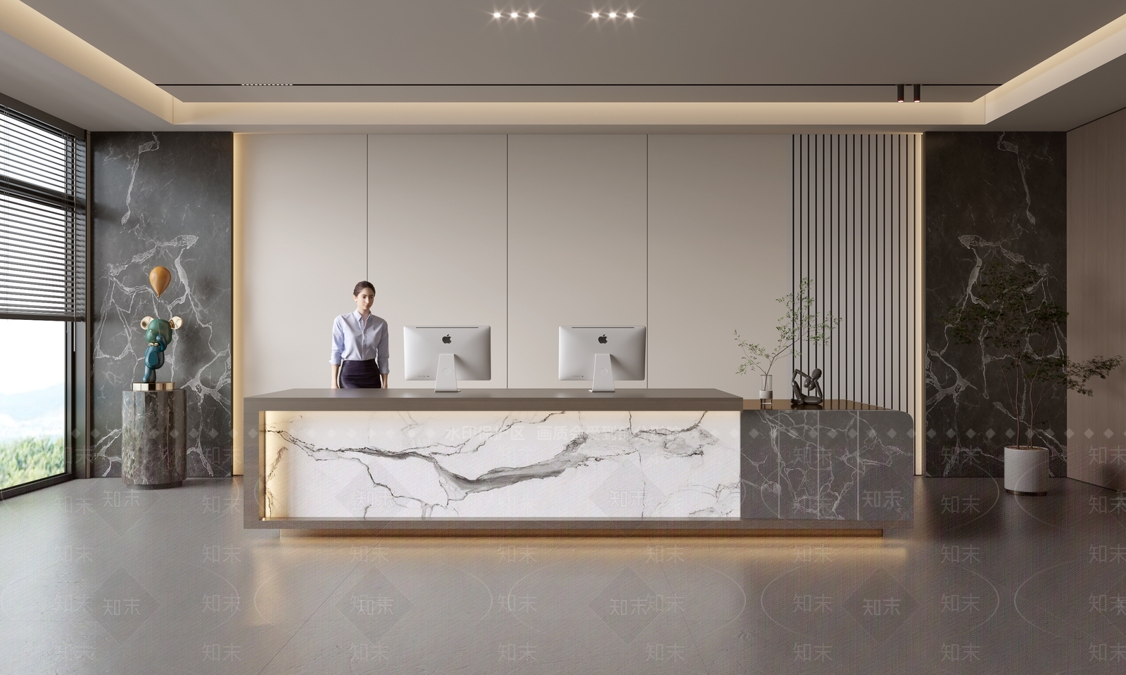 现代前台3D模型下载【ID:1196123288】