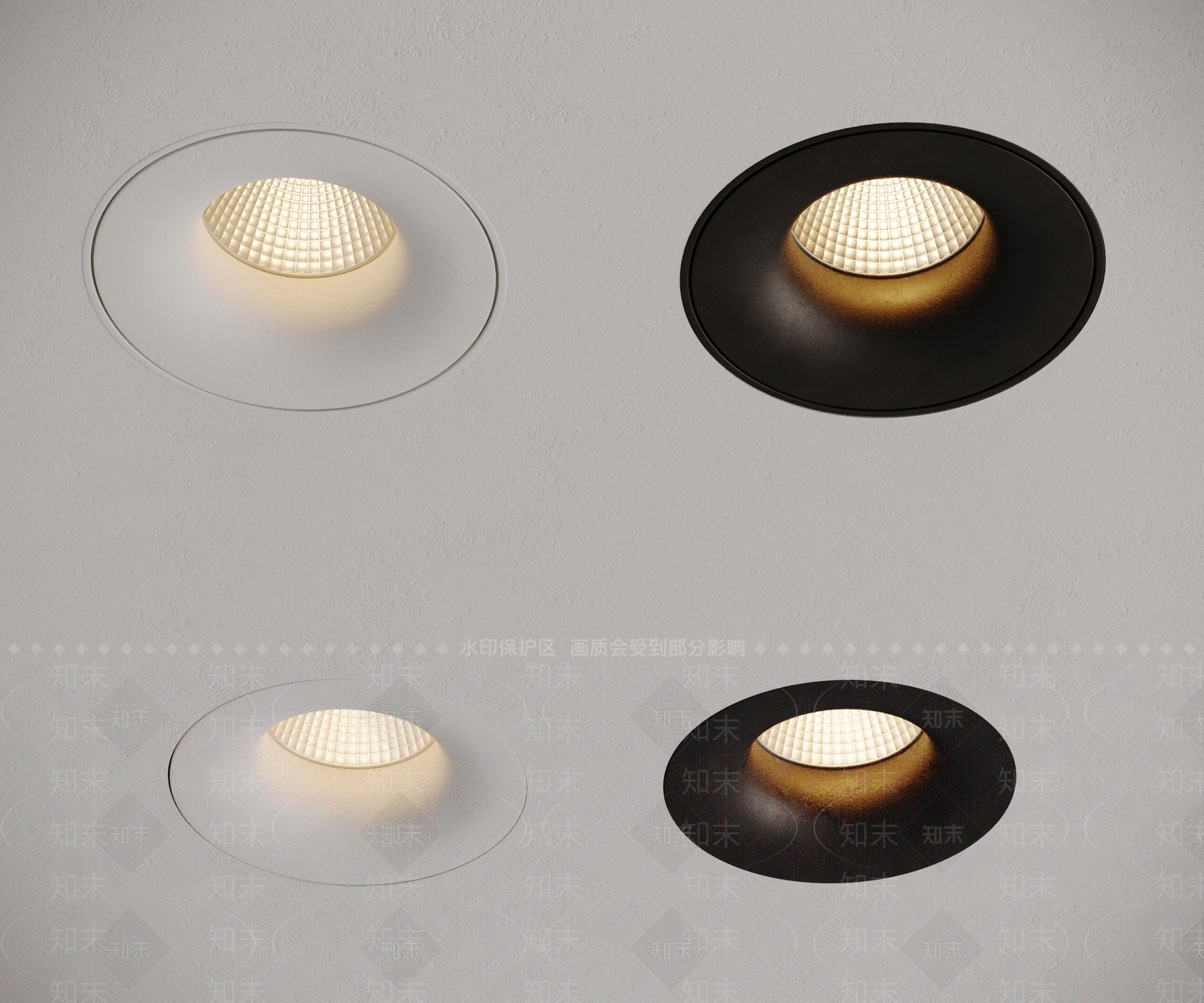 现代极简筒灯射灯SU模型下载【ID:1196124660】