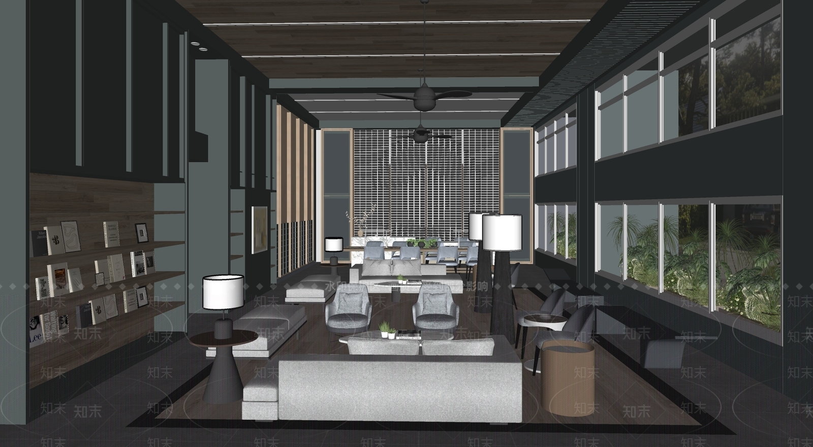 现代售楼处SU模型下载【ID:1196126094】