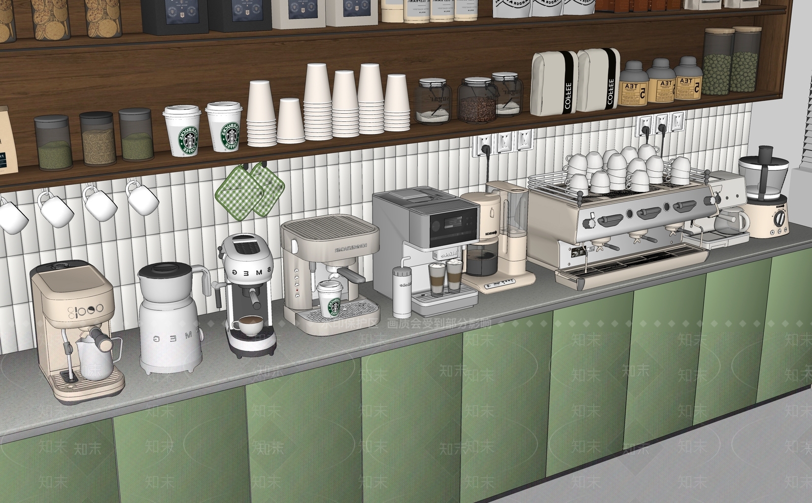 咖啡机SU模型下载【ID:1196133773】