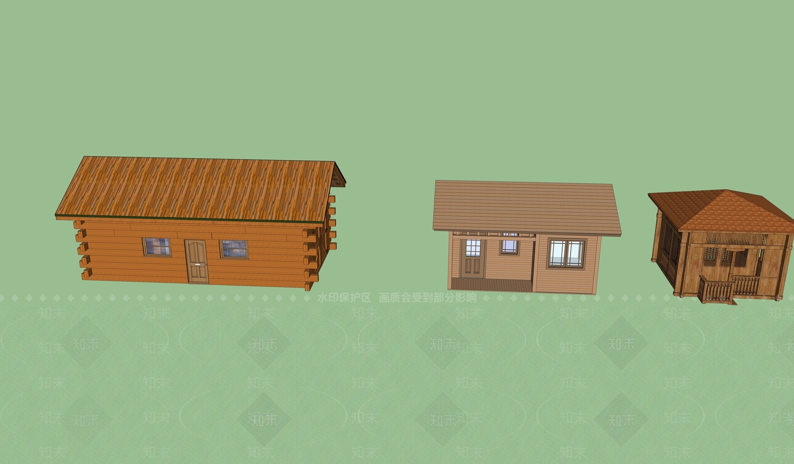 中式其他景观小建筑SU模型下载【ID:1196134148】