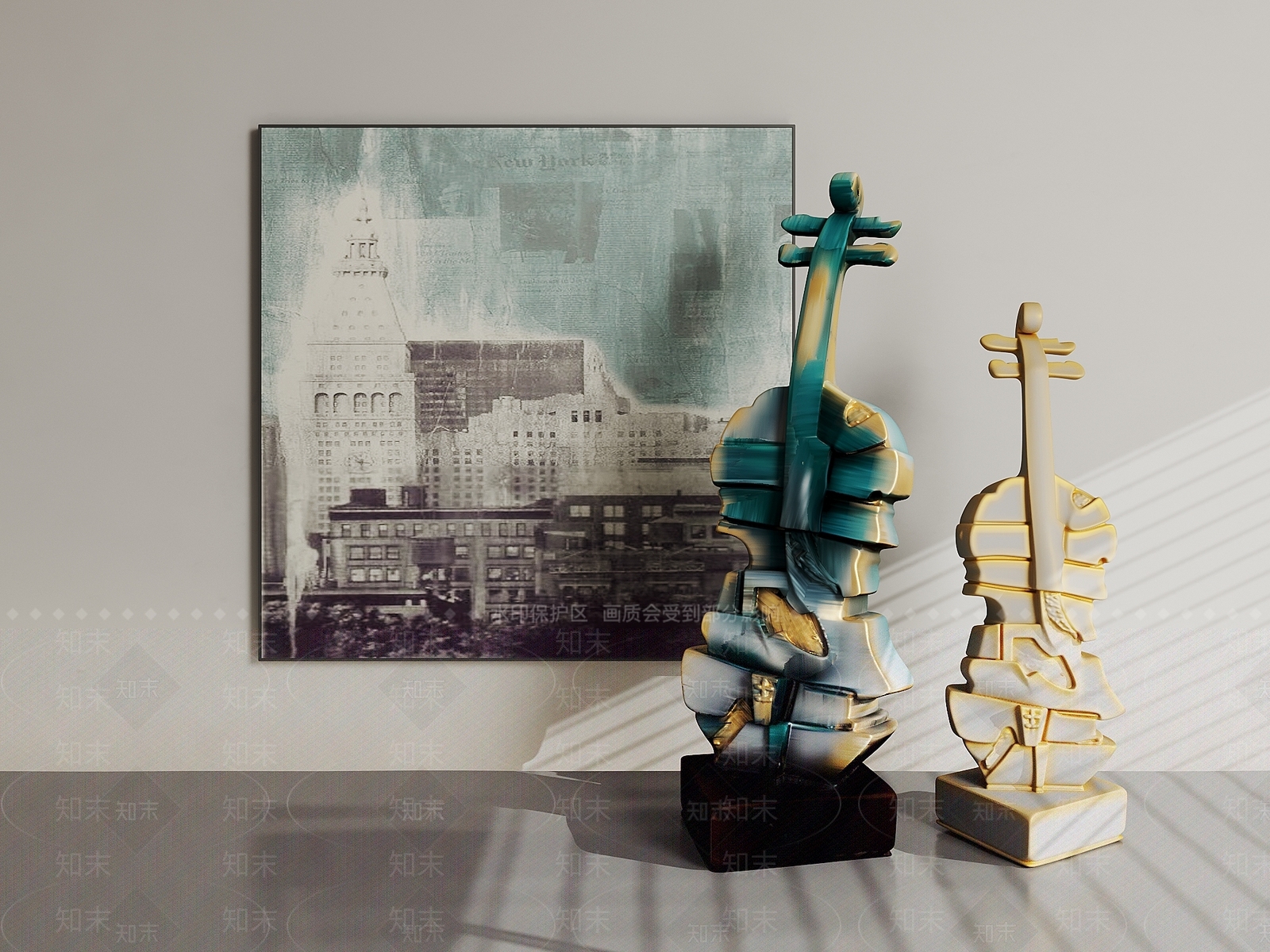 北欧轻奢雕塑摆件3D模型下载【ID:1196134875】