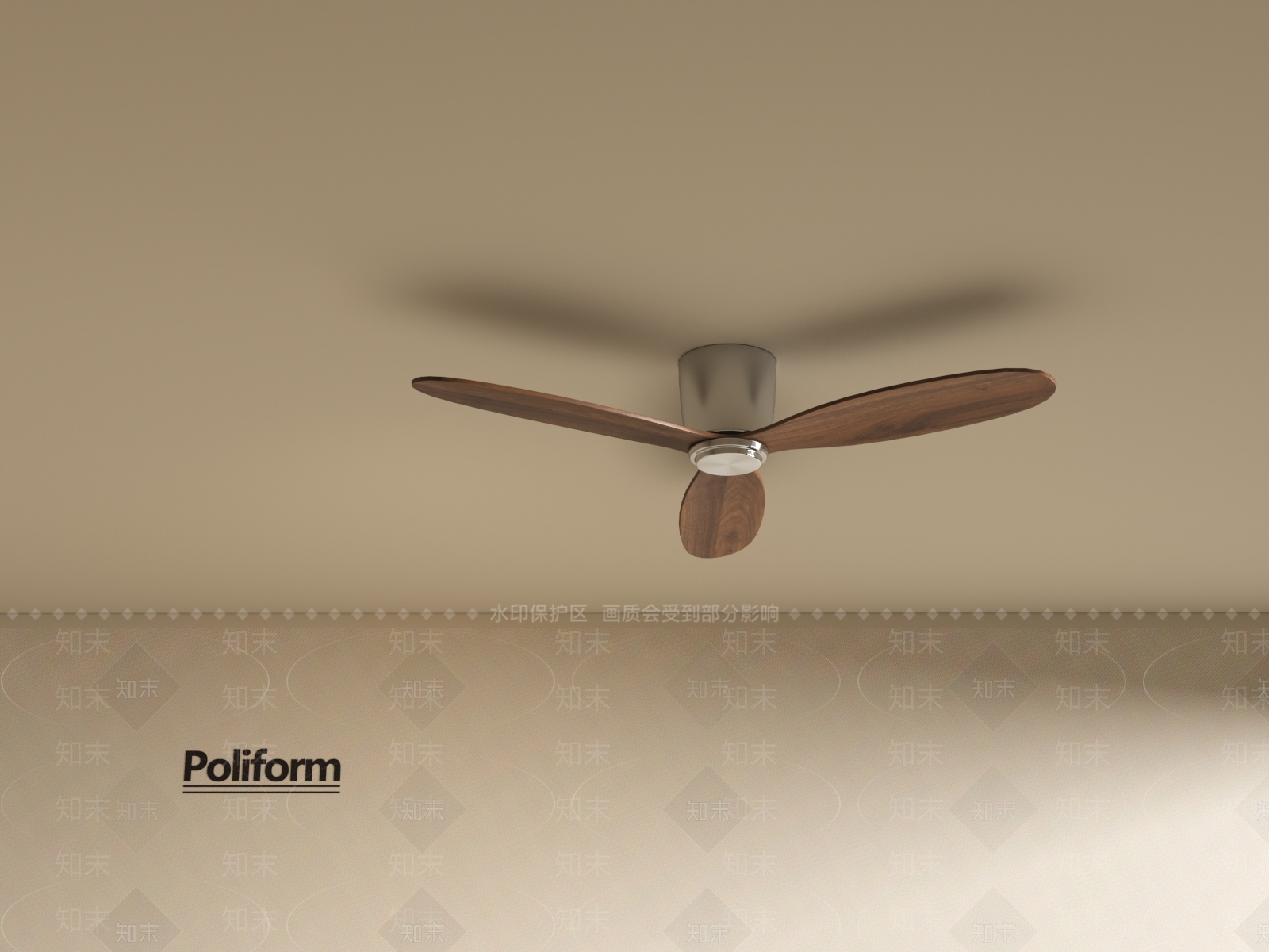 中古现代风扇灯3D模型下载【ID:1196136871】