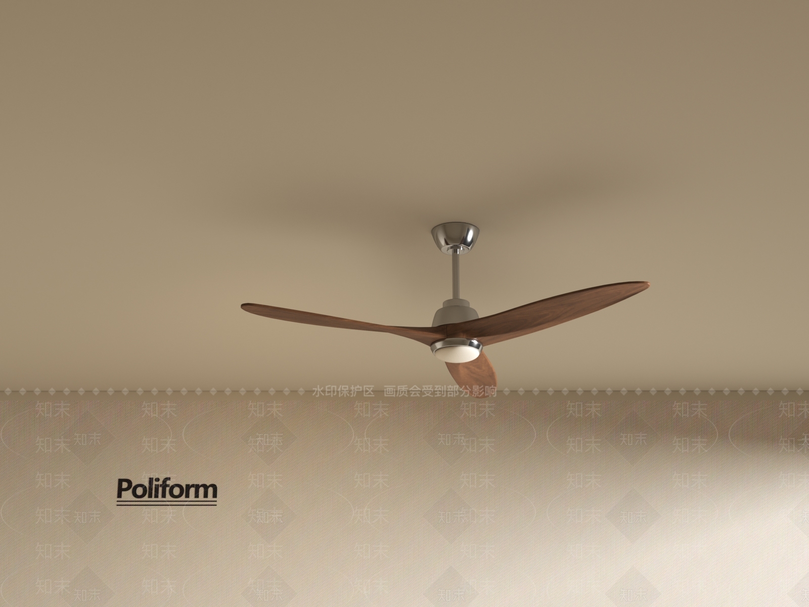 中古现代风扇灯3D模型下载【ID:1196136972】