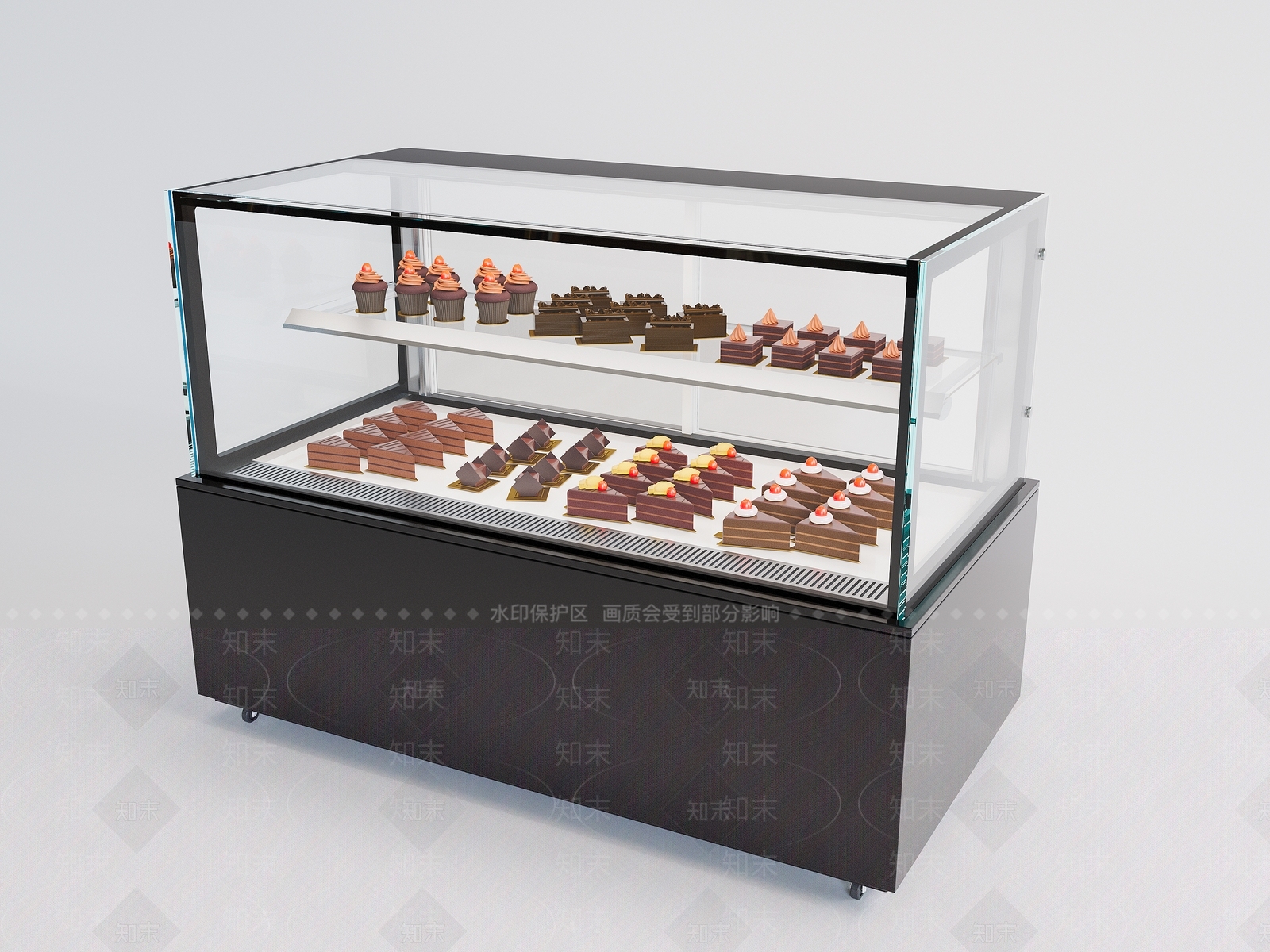 现代轻奢甜品面包店SU模型下载【ID:1196141723】