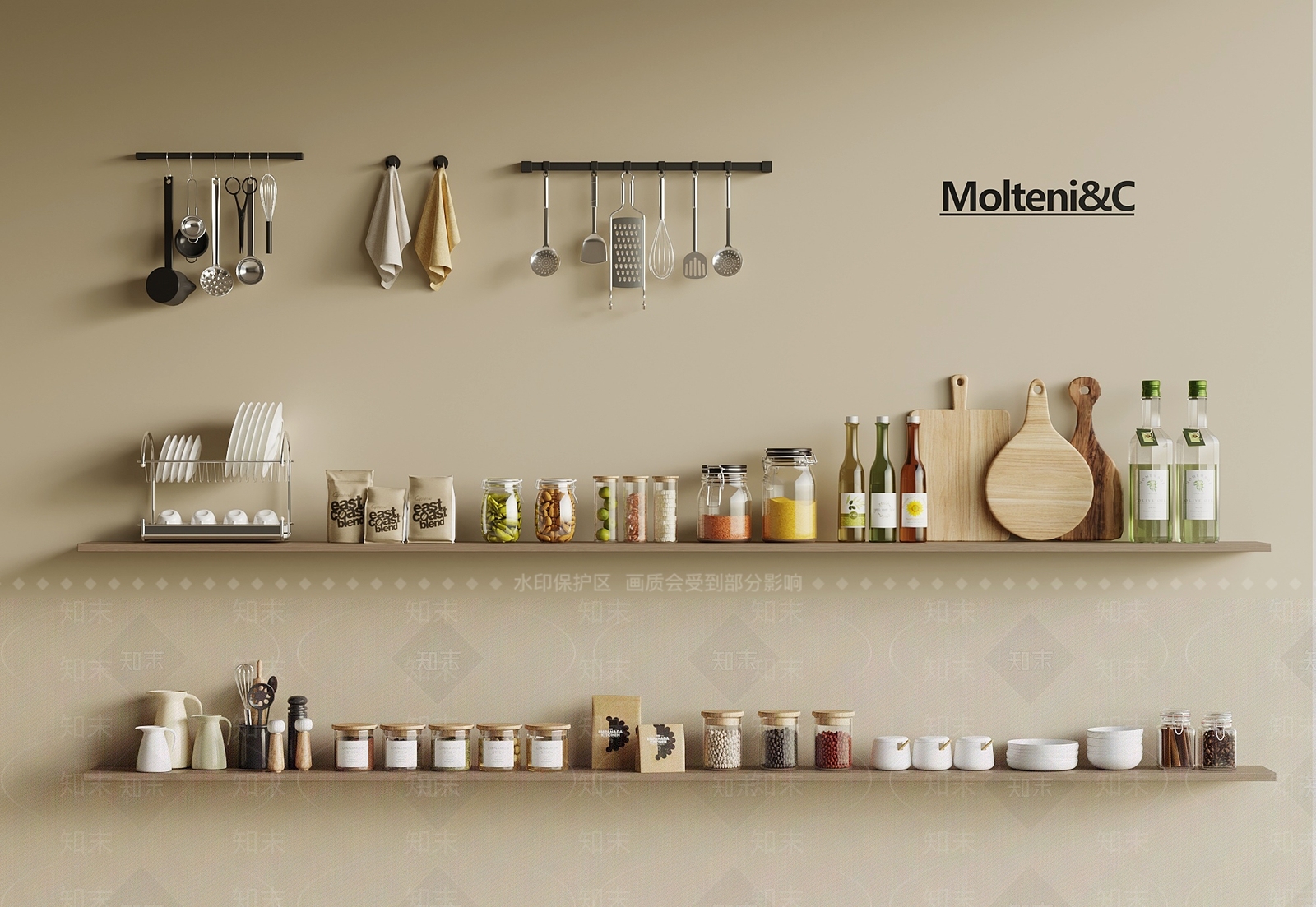 厨房用品3D模型下载【ID:1196142145】