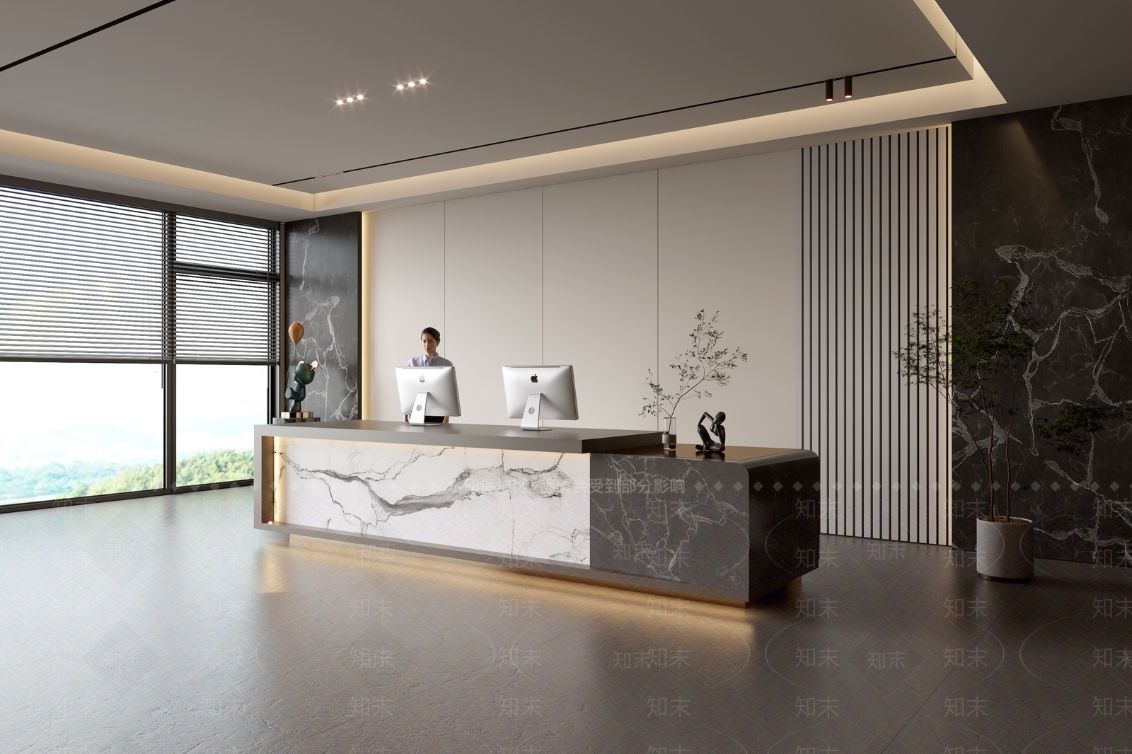 现代前台SU模型下载【ID:1196142419】