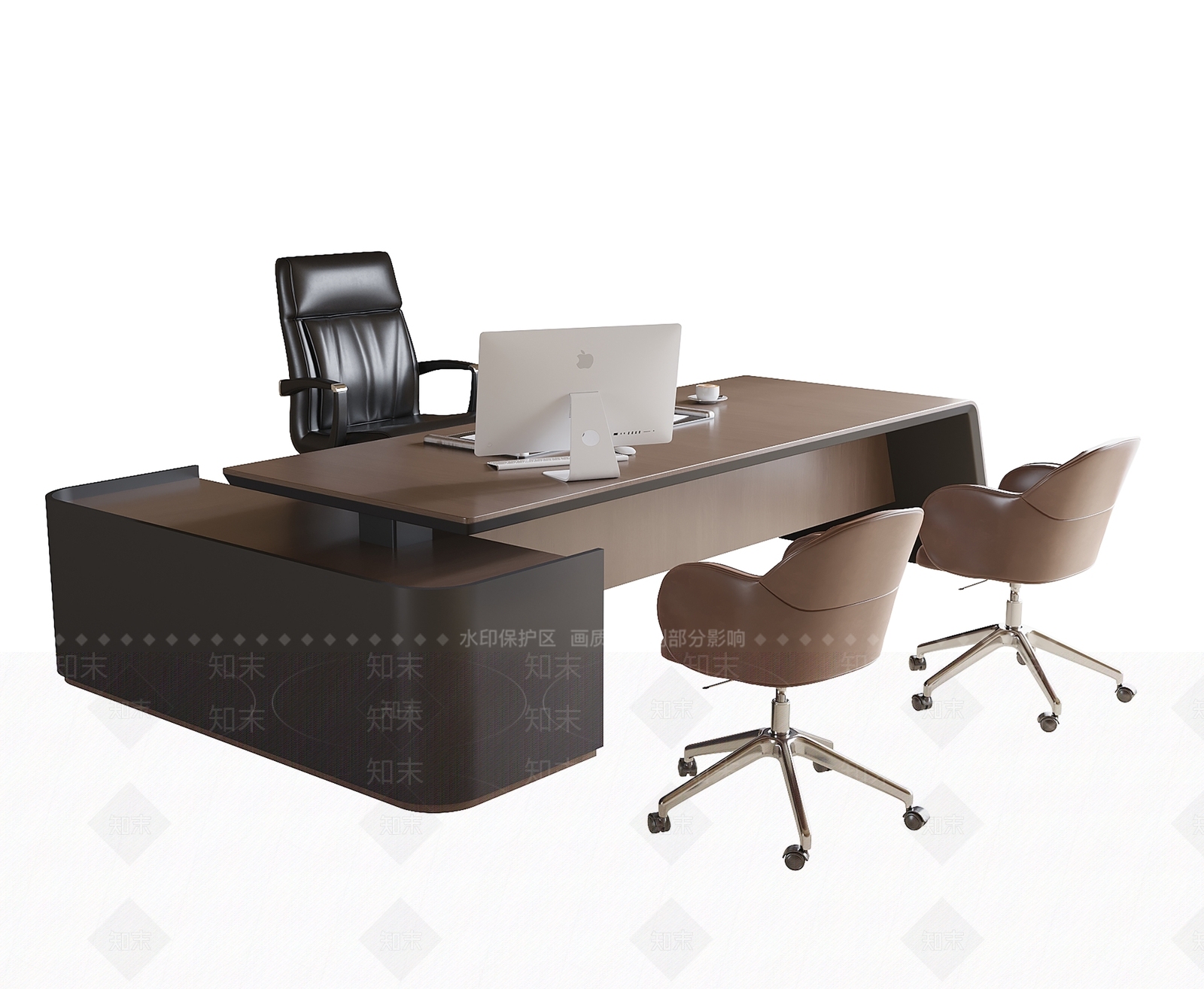 现代办公桌椅SU模型下载【ID:1196142946】