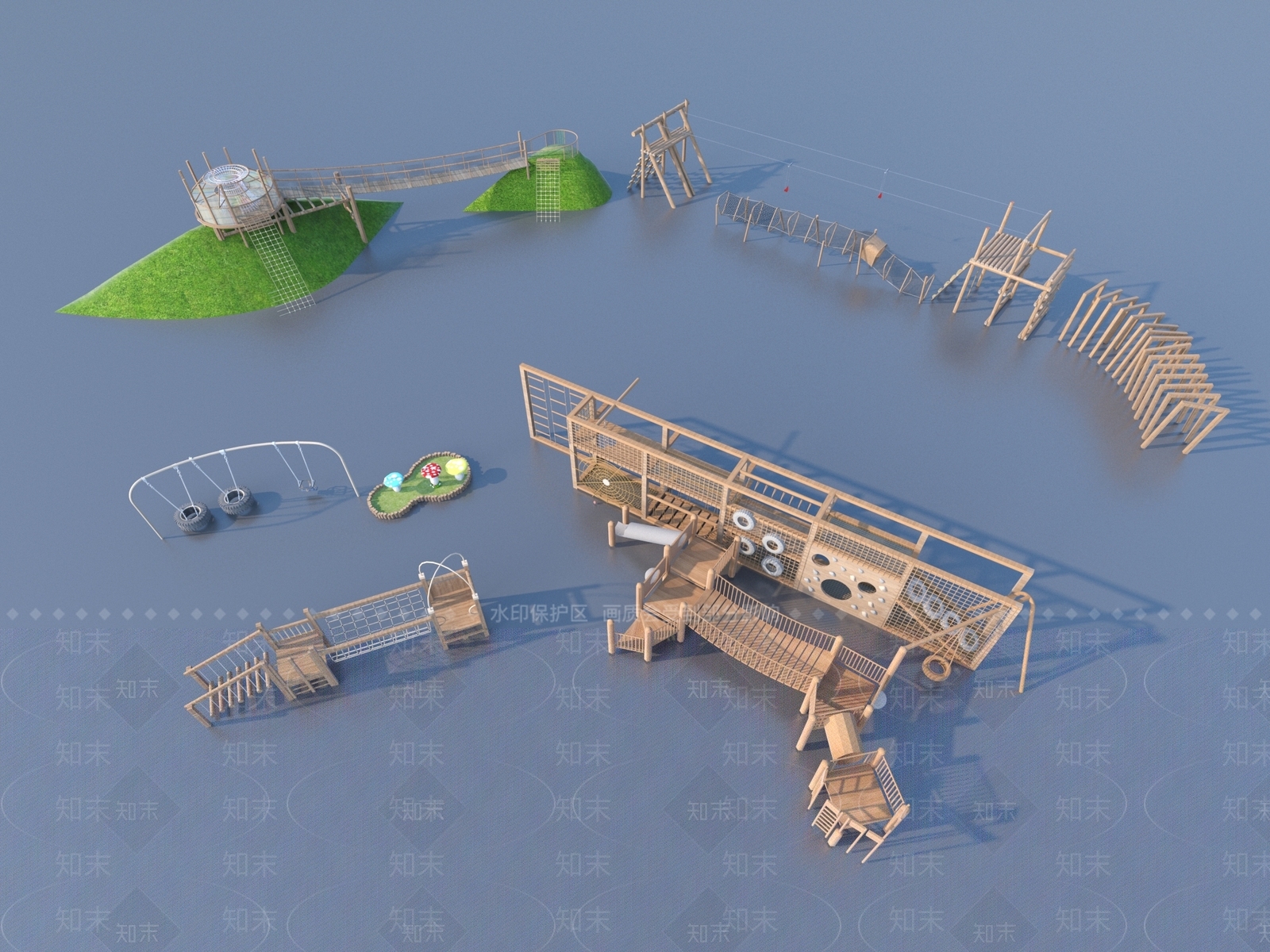 儿童器材3D模型下载【ID:1196147369】