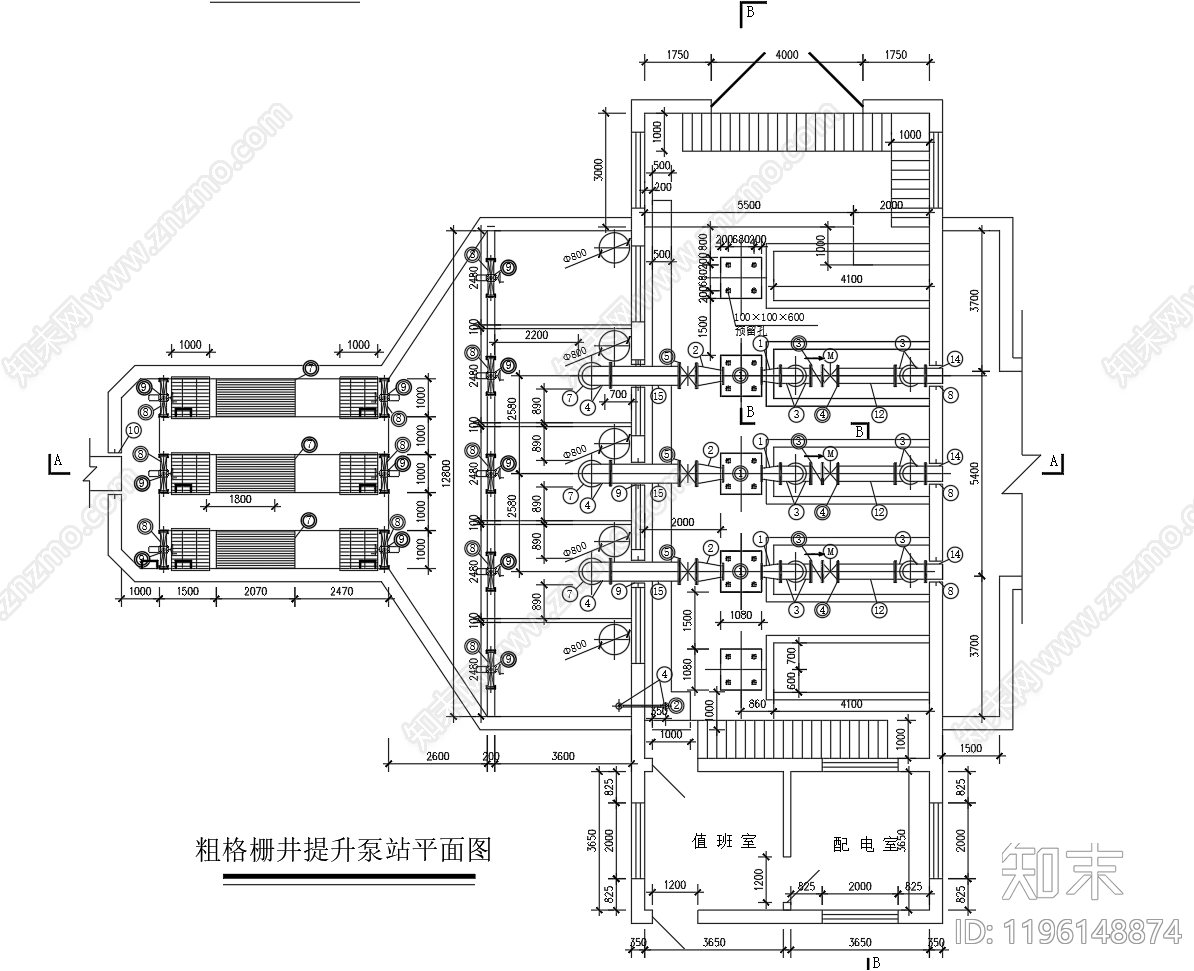 水处理cad施工图下载【ID:1196148874】