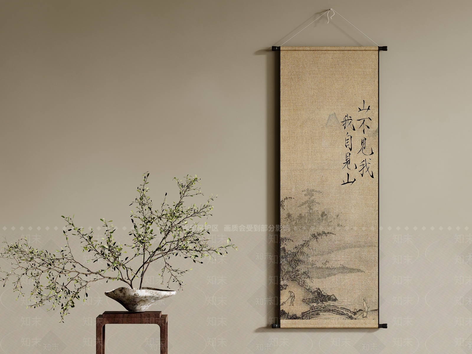 新中式中式宋式挂画3D模型下载【ID:1196150149】